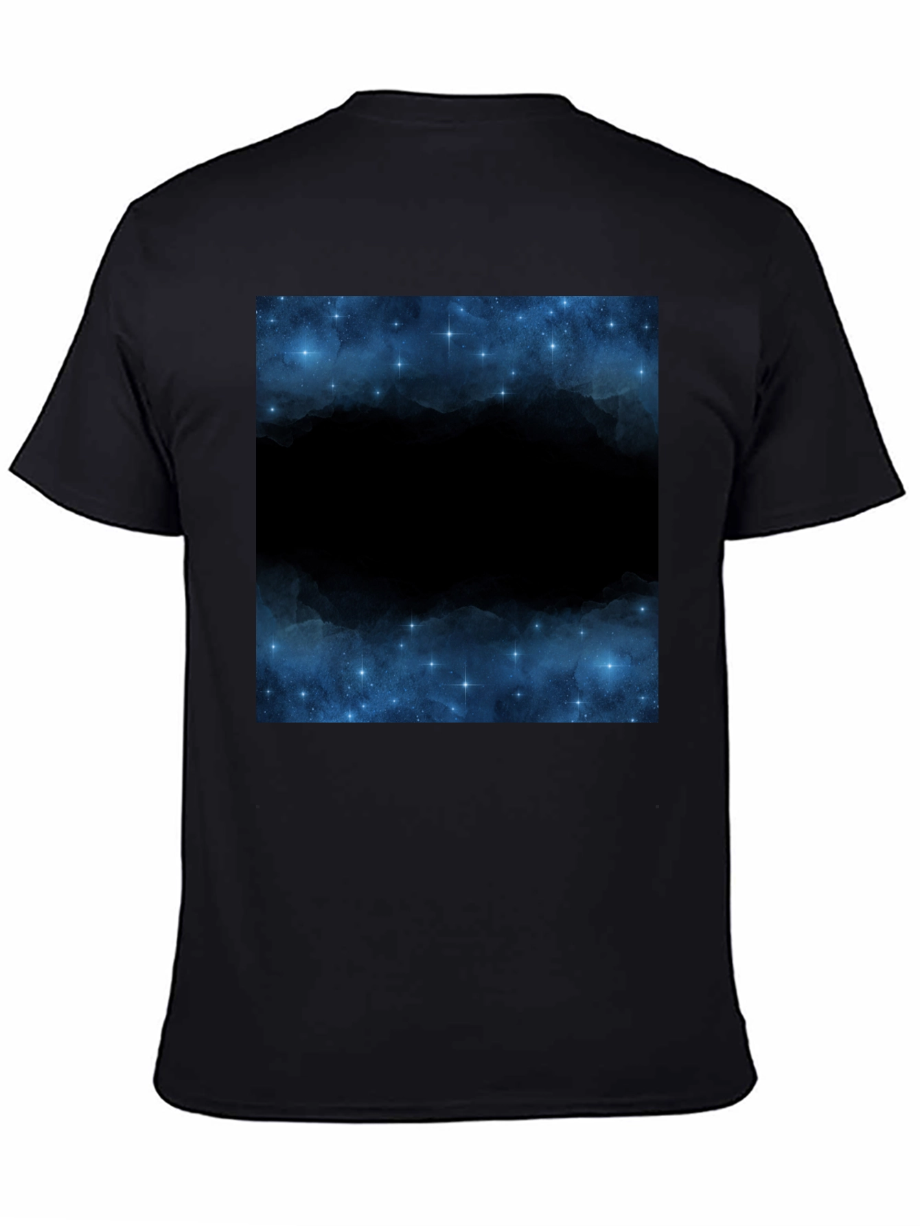 Black Nebula Graphic Print Crew Neck T-Shirt view 4