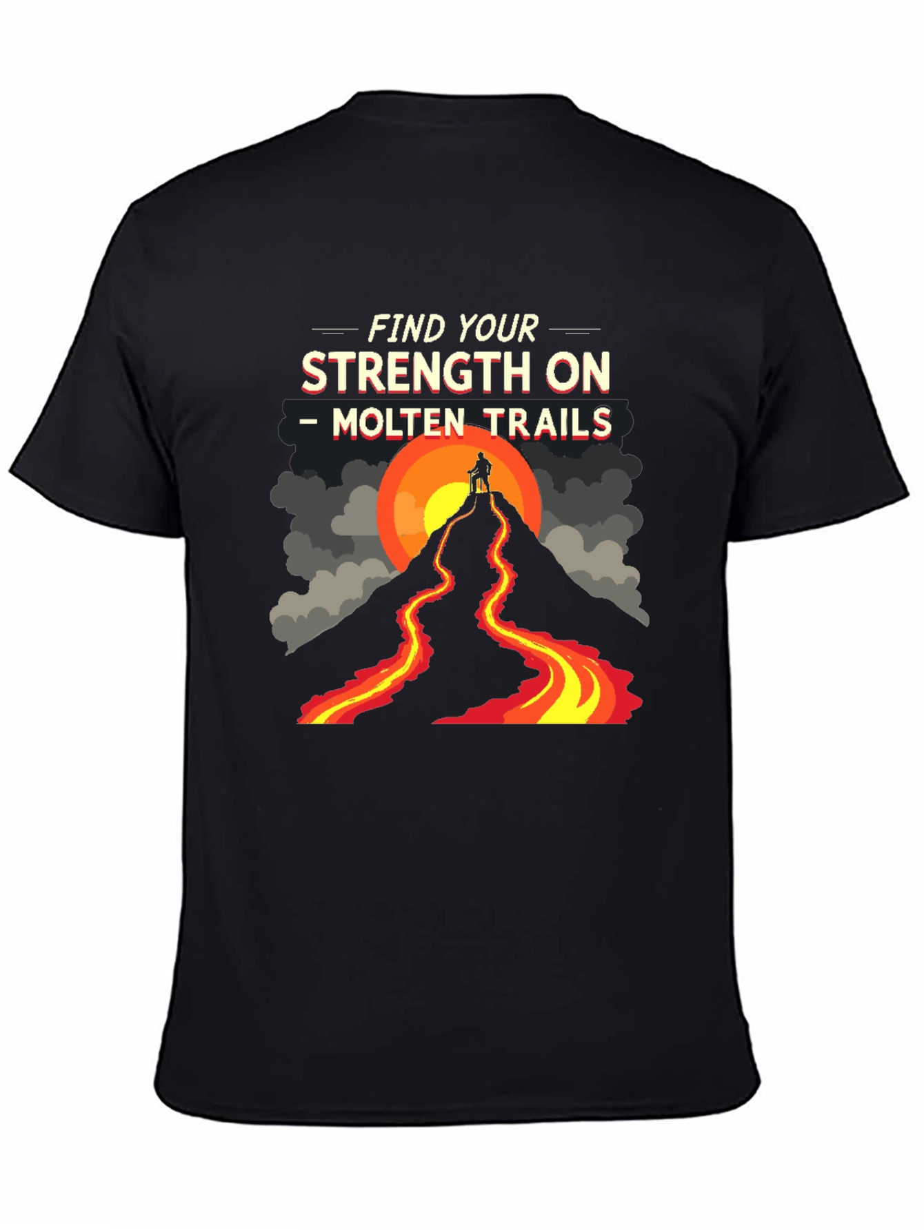 Black Molten Trails Graphic Tee view 4