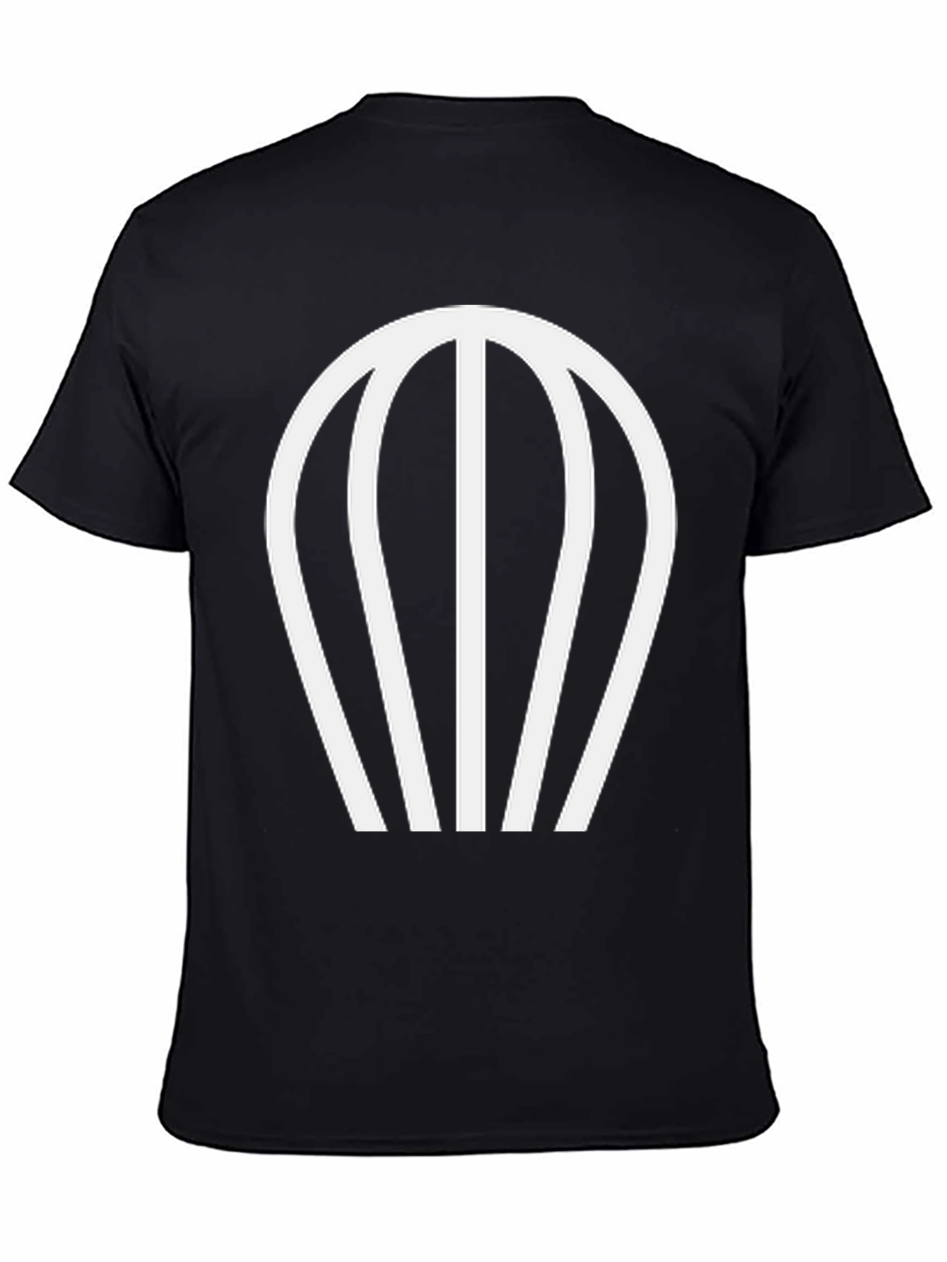 Black Modern Parachute Graphic Black T-Shirt view 4