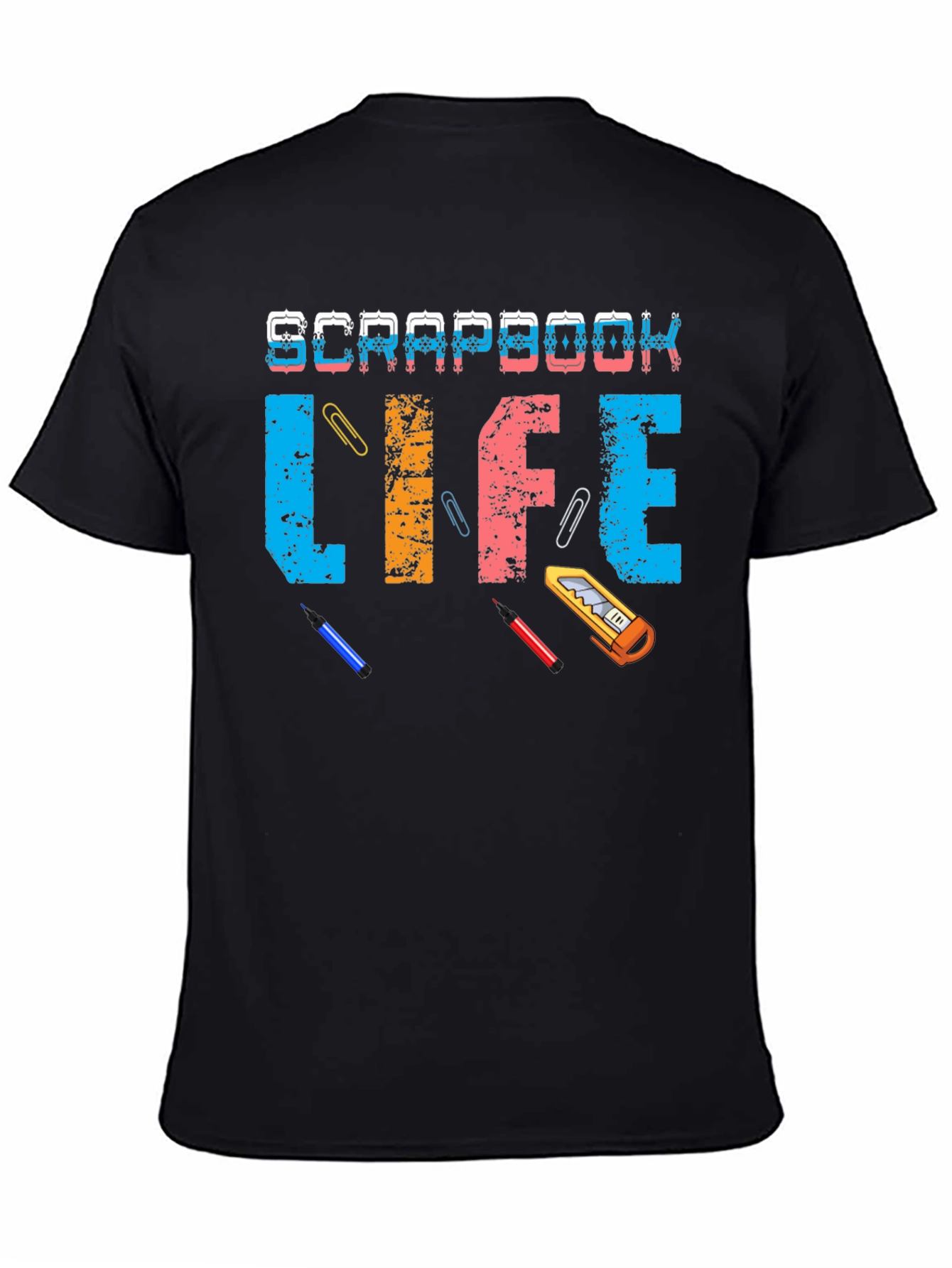 Black Scrapbook Life Graphic Tee view 4