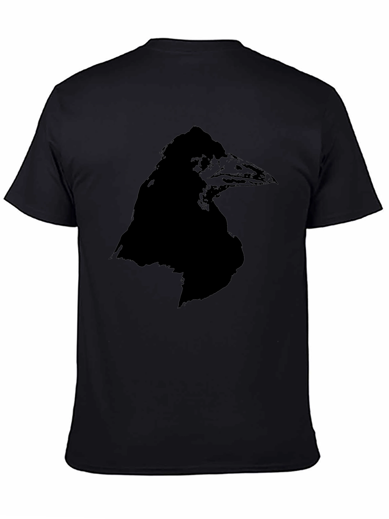 Black Raven Graphic Tee - Black Crew Neck T-Shirt view 4