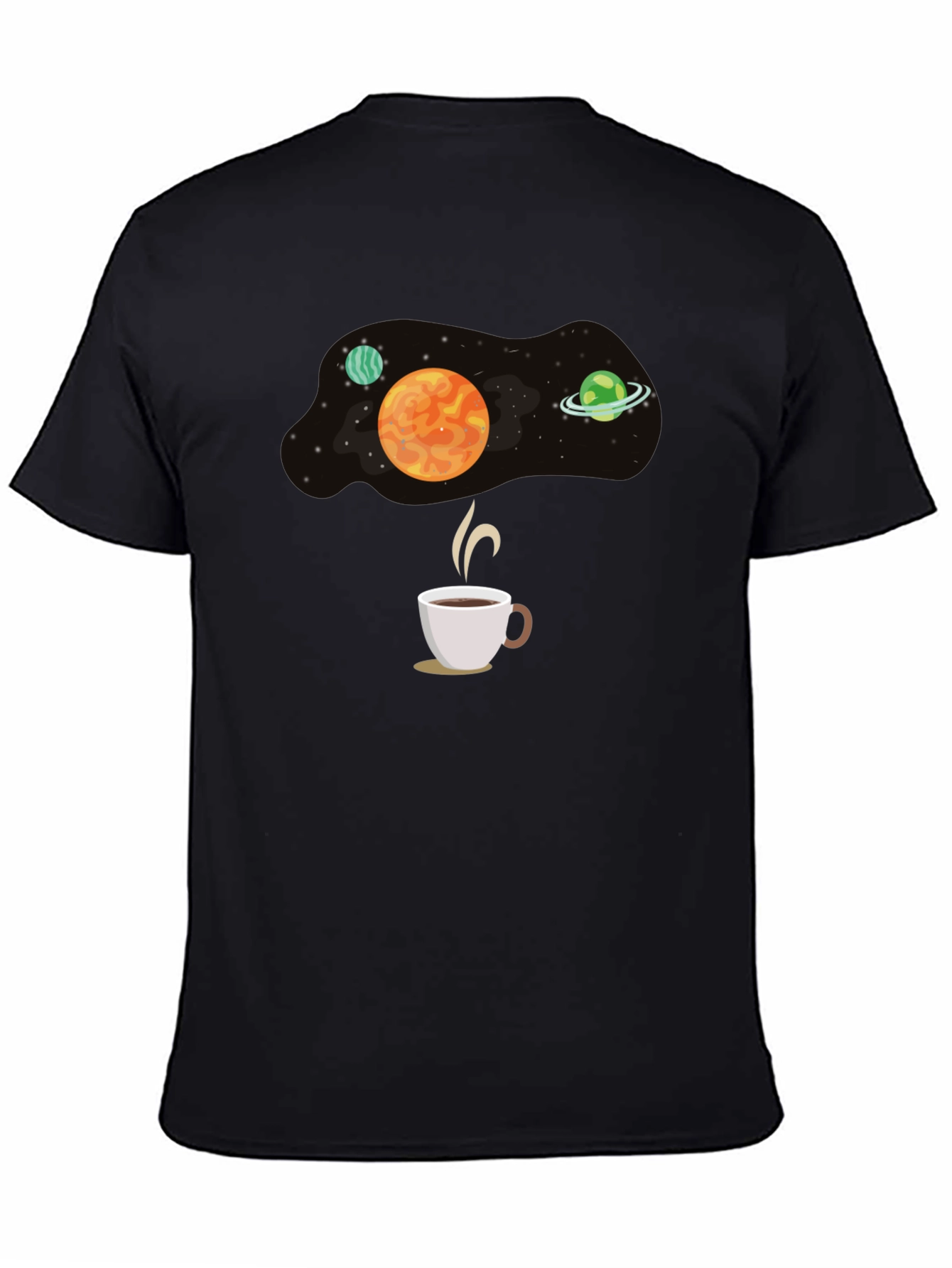 Black Space Coffee T-Shirt - Galaxy Brew Tee view 4