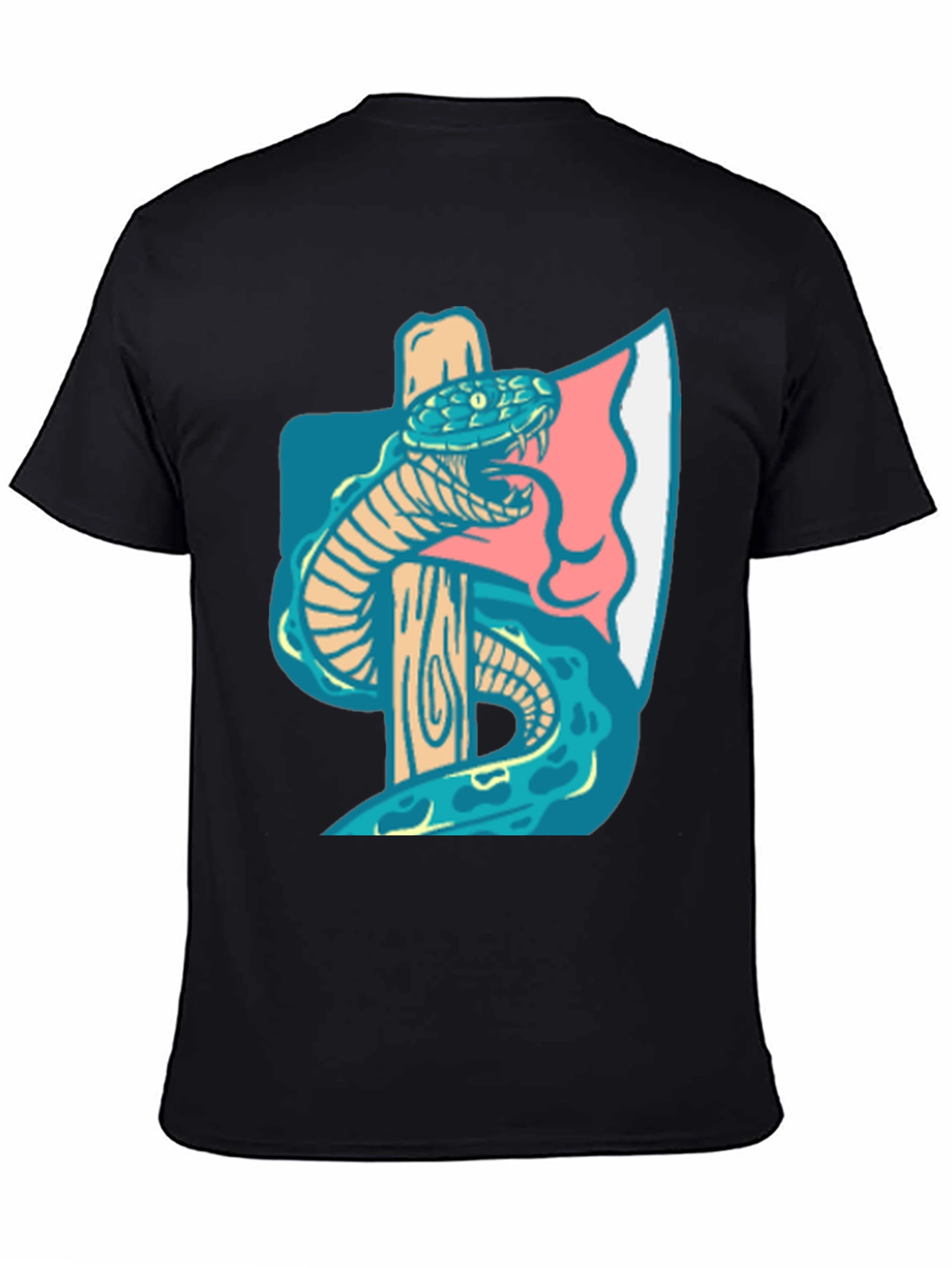 Black Axe & Snake Graphic Tee - Cool Casual Style view 4