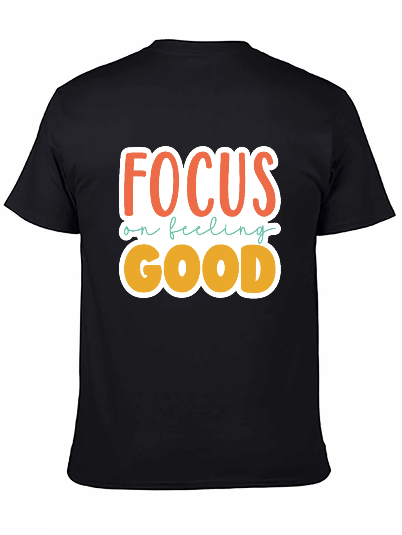 Black Focus on Feeling Good Graphic Tee view 4