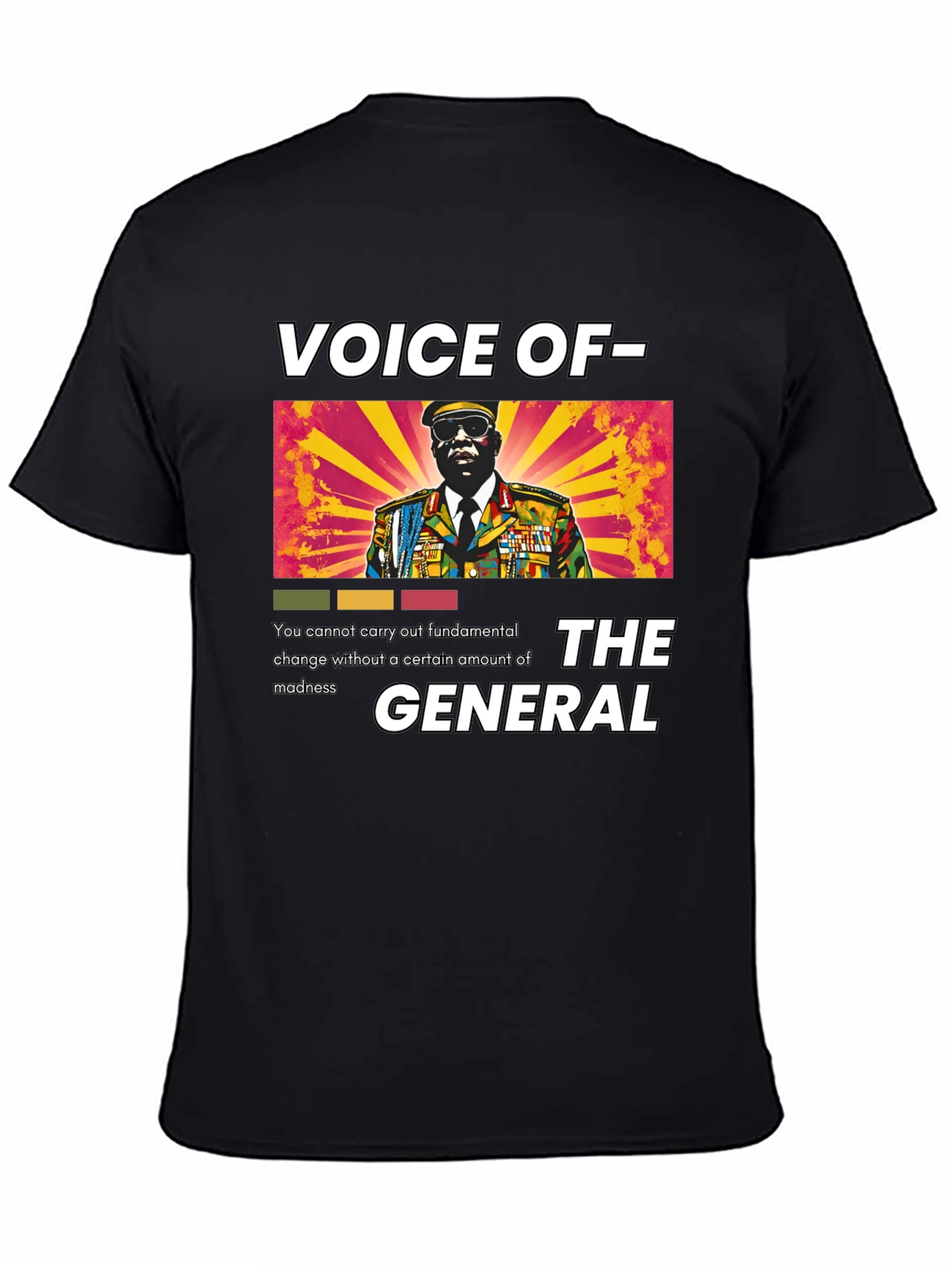 Black Voice of The General Graphic Tee view 4