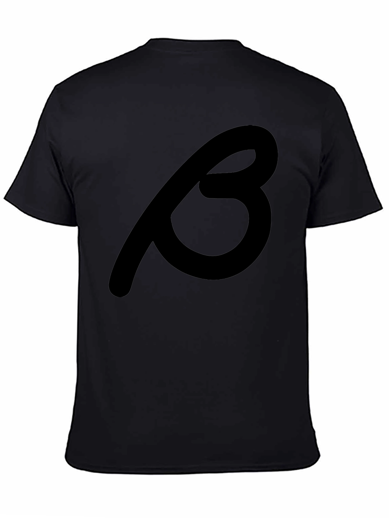 Black Black T-Shirt with Beta Symbol view 4