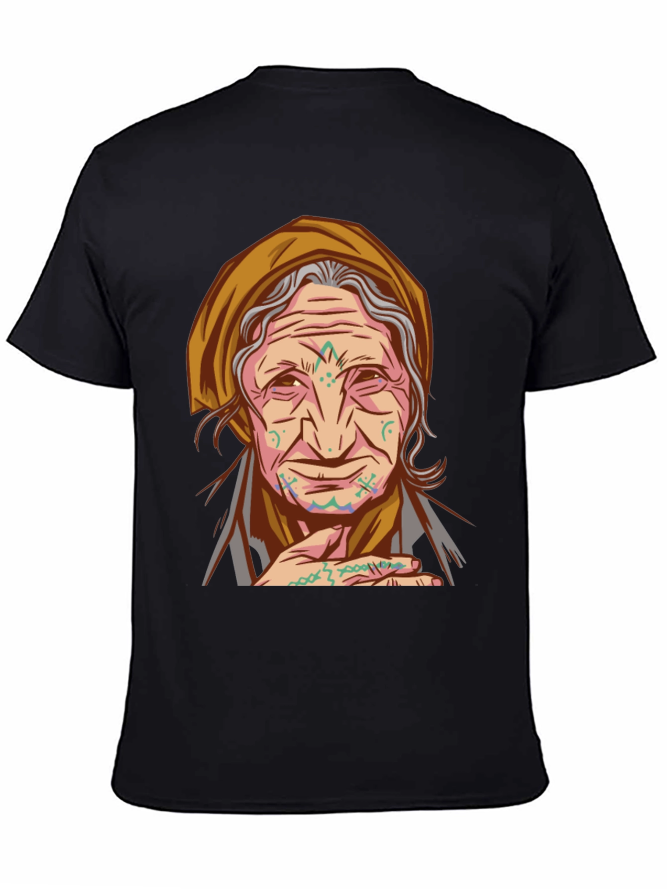 Tribal Tattoo Granny Graphic Tee - Unique Design - 4