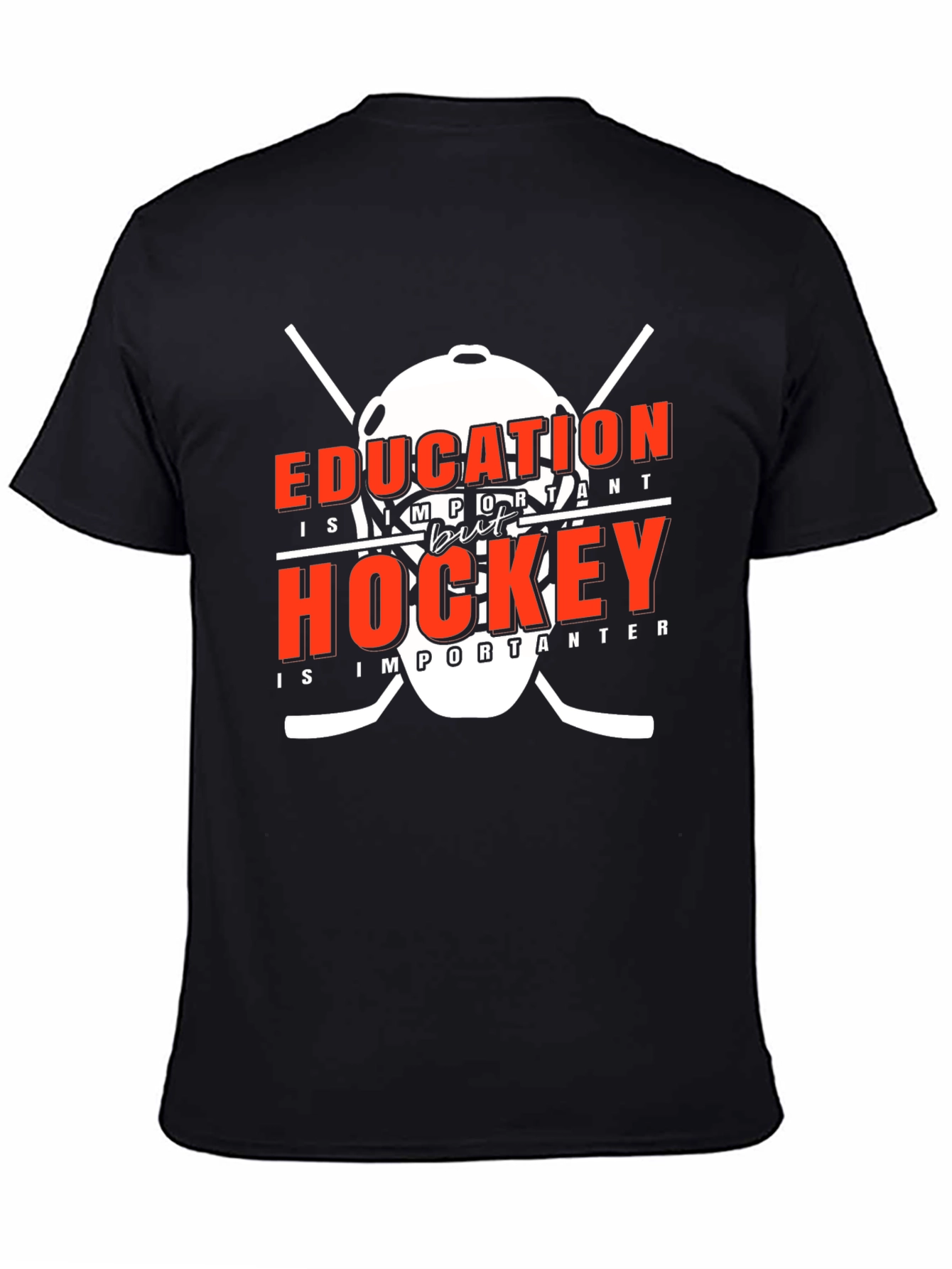 Black Education But Hockey T-Shirt view 4