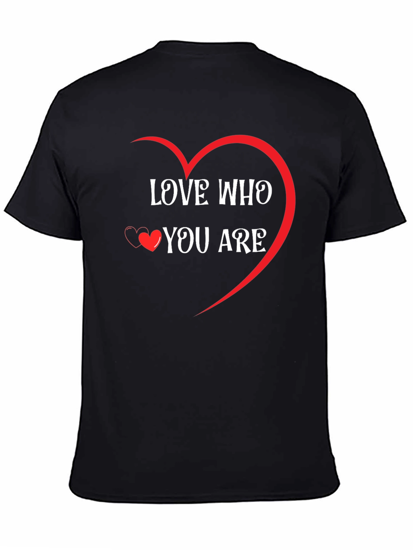Black Love Who You Are Graphic Tee - Heart Design view 4