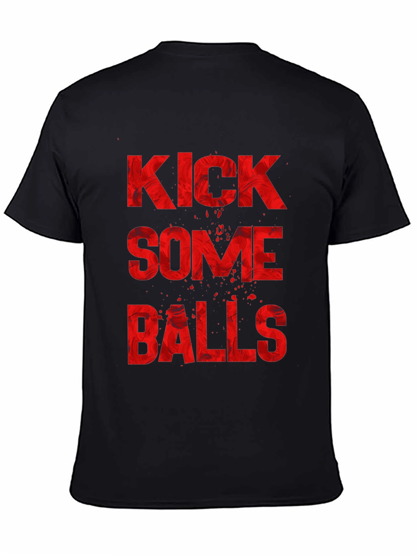 Black Kick Some Balls Graphic T-Shirt view 4