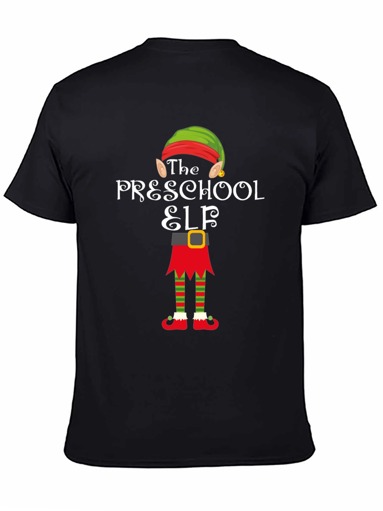 Black Preschool Elf T-Shirt - Holiday Cheer view 4