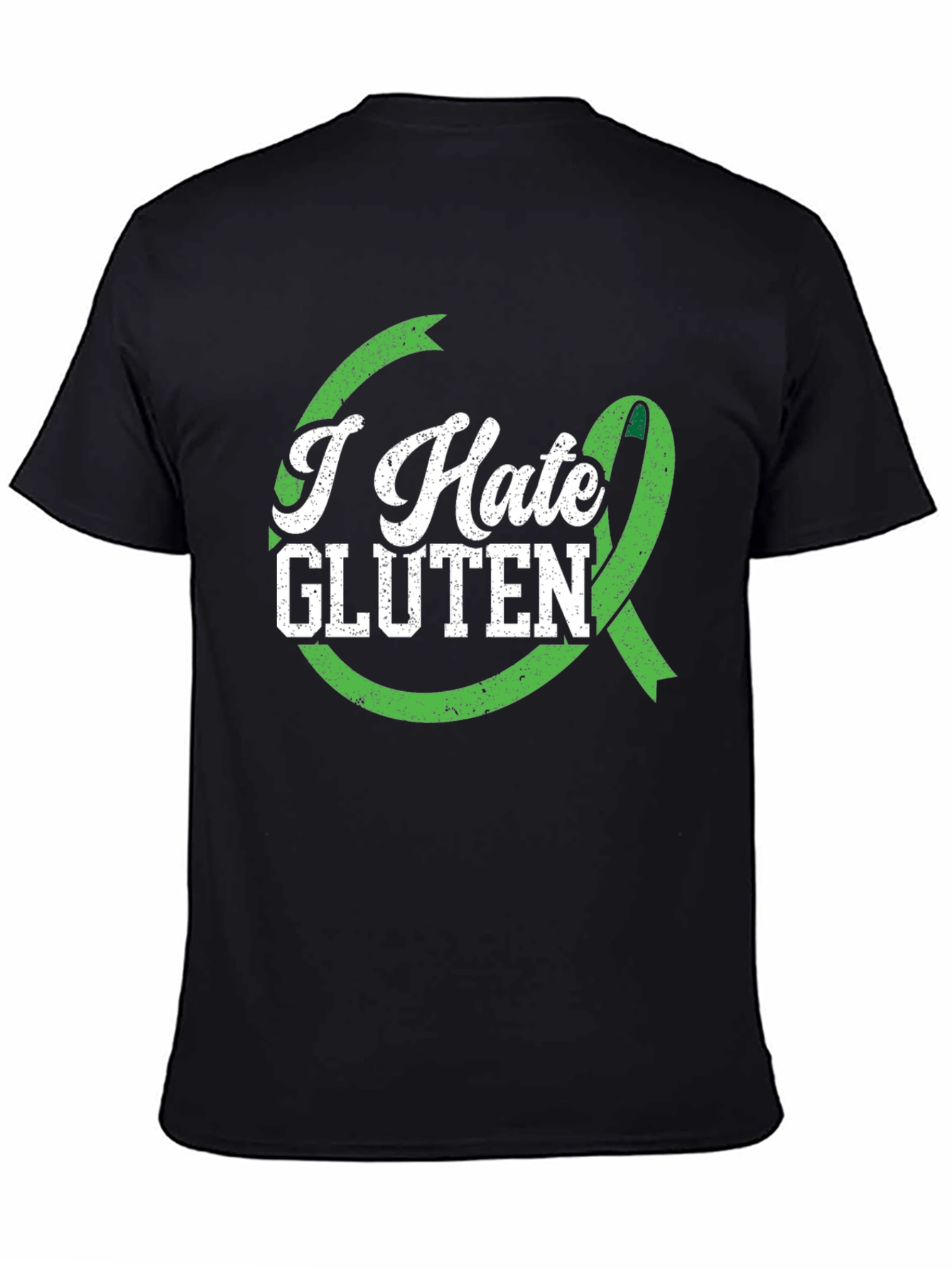 I Hate Gluten Awareness T-Shirt - Black - 4