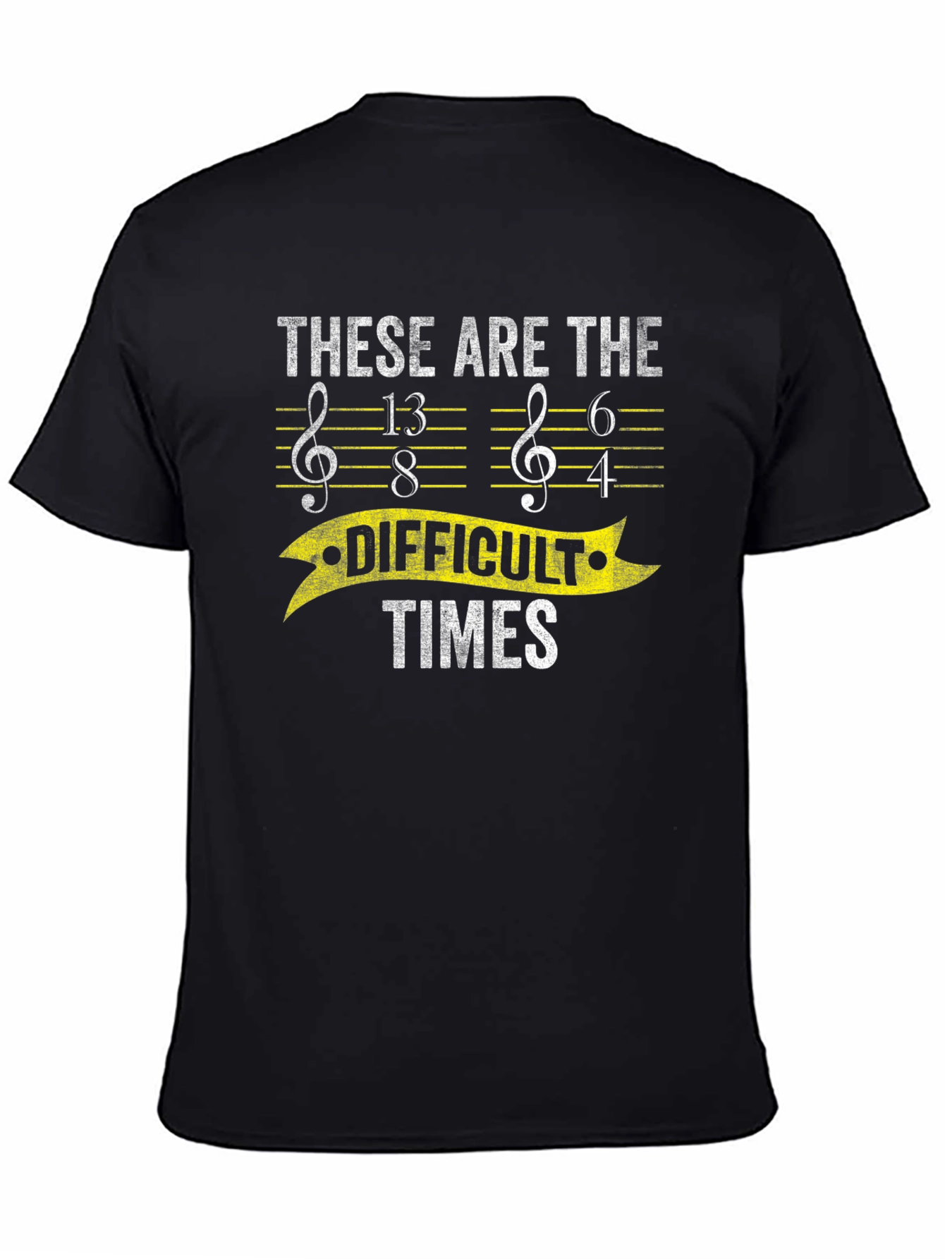 Black Difficult Times Music T-Shirt  view 4