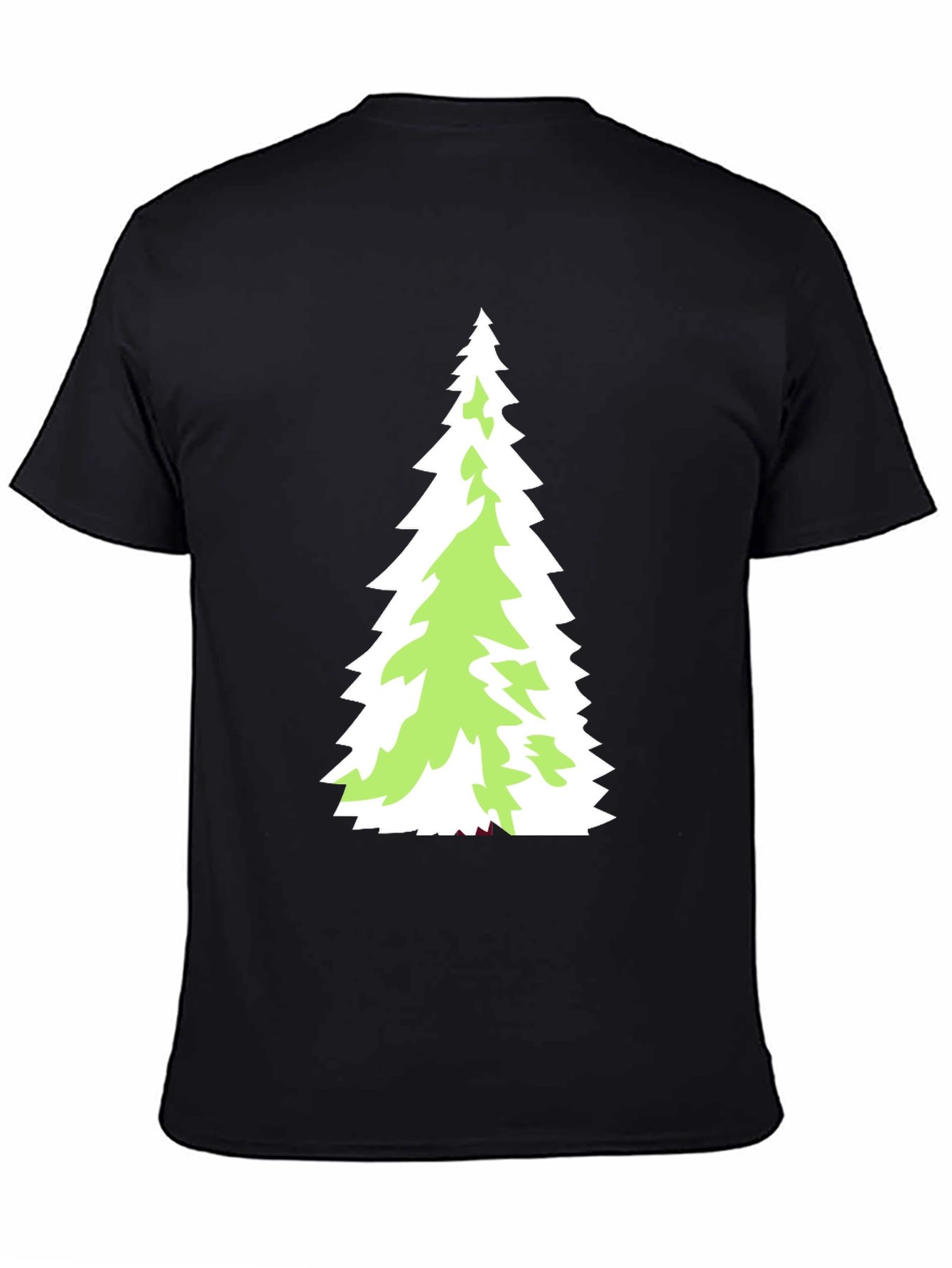 Black Festive Christmas Tree Graphic Tee - Holiday Style view 4