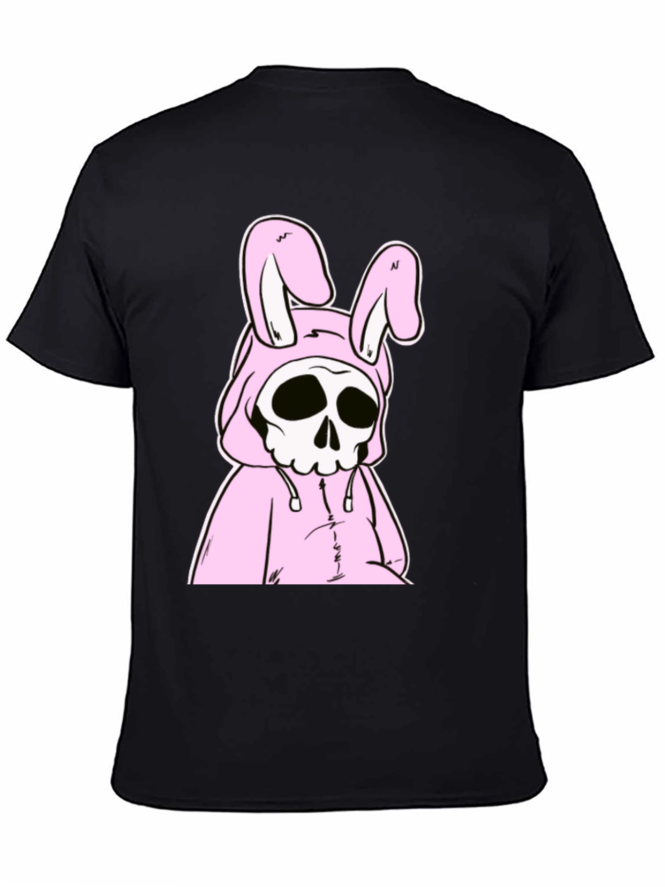 Black Grim Reaper Bunny Graphic T-Shirt view 4