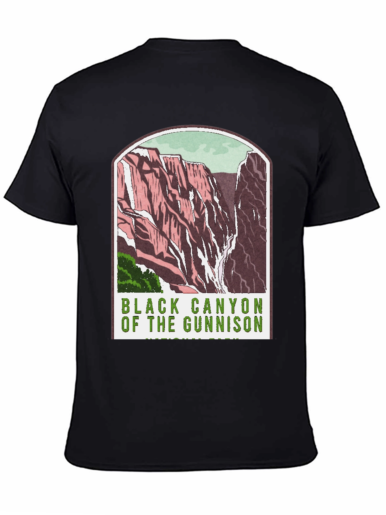 Black Black Canyon of the Gunnison T-Shirt view 4