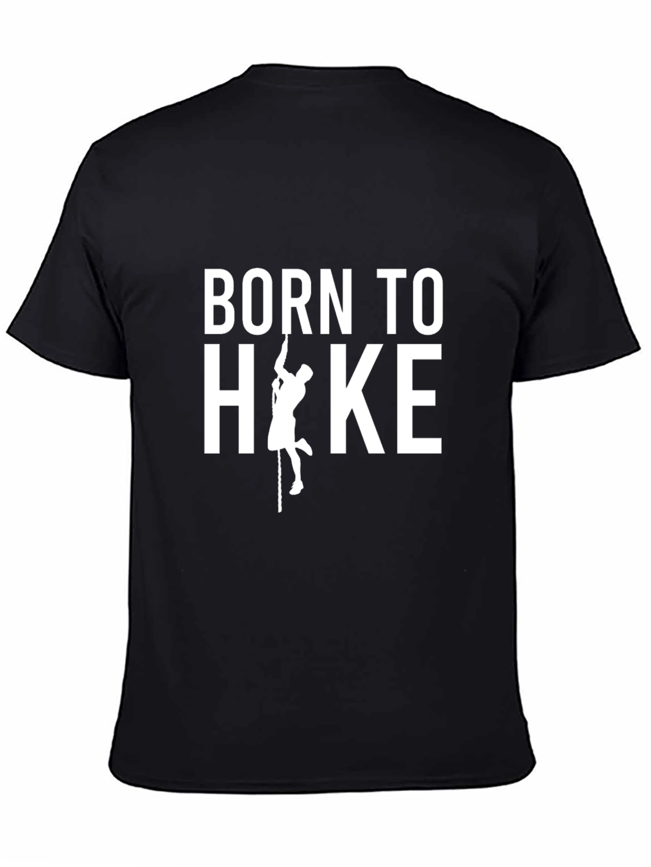 Black Born To Hike T-Shirt - Outdoor Adventure view 4