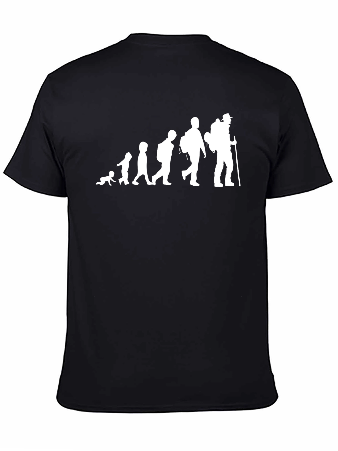 Black Evolution Hiker Graphic T-Shirt - Black Cotton Blend view 4