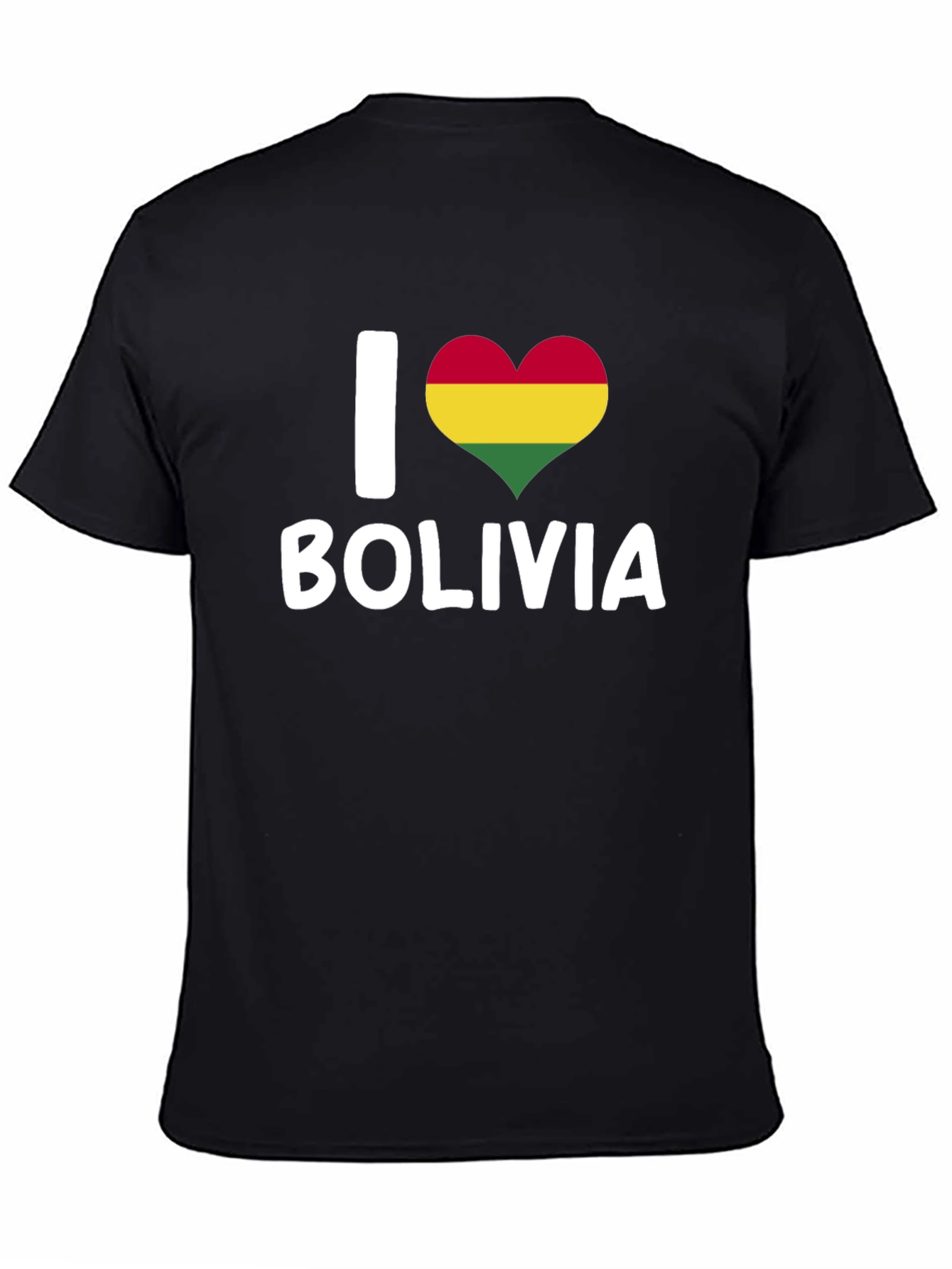 I Love Bolivia T-Shirt - Heart Flag Graphic Tee - 4