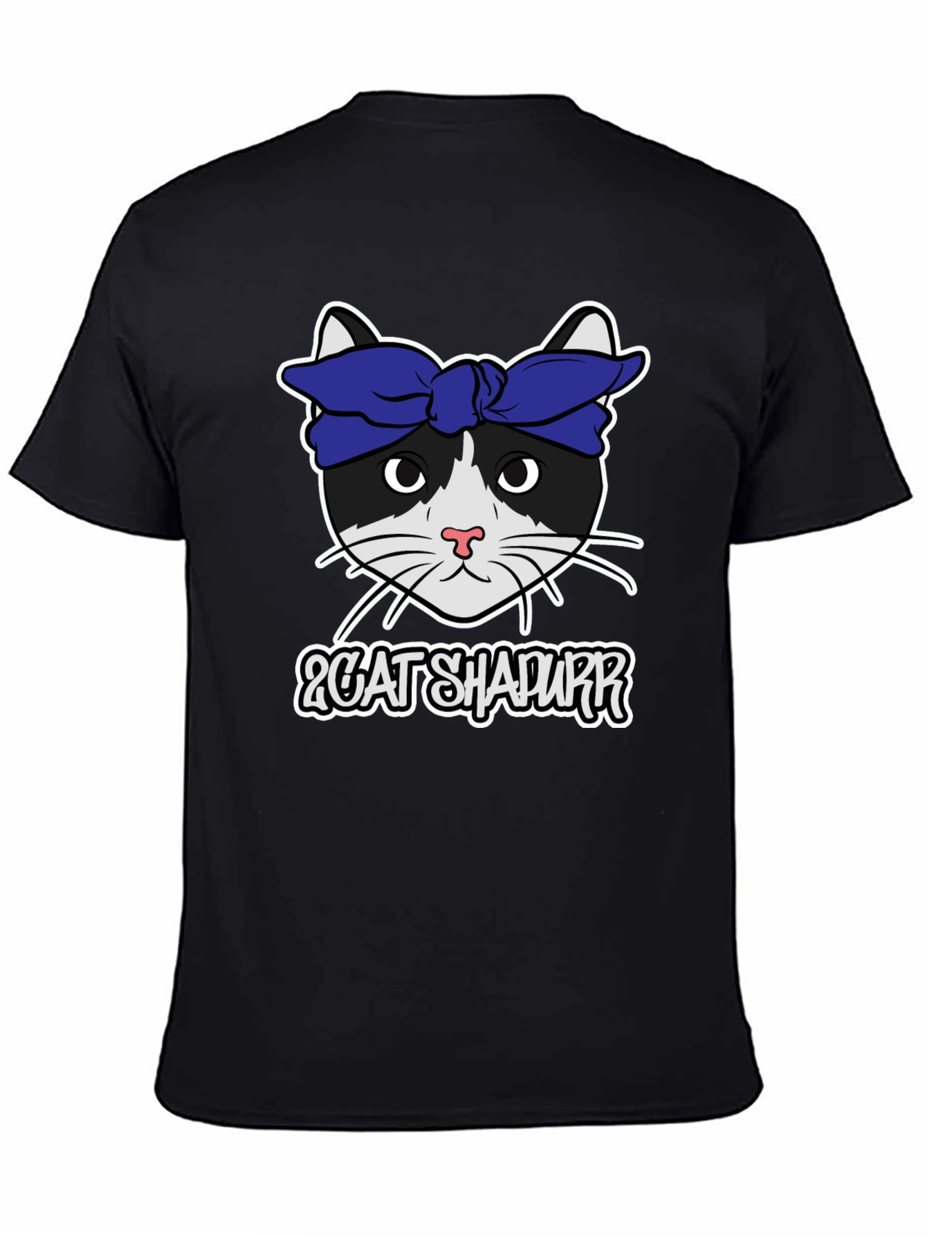 Black Cat Shapurr T-Shirt view 4