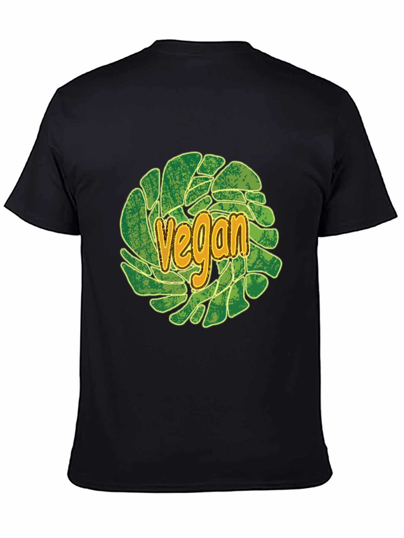 Black Vegan T-Shirt - Plant-Based Lifestyle Apparel view 4