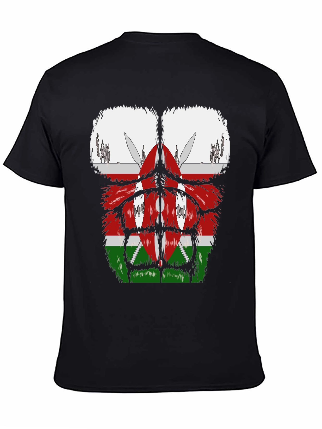 Kenya Flag Chest T-Shirt - Patriotic Pride - 4