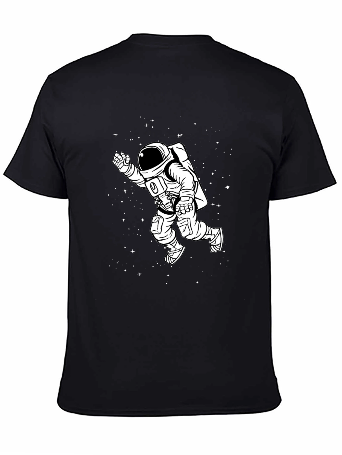 Black Astronaut Graphic Black T-Shirt view 4