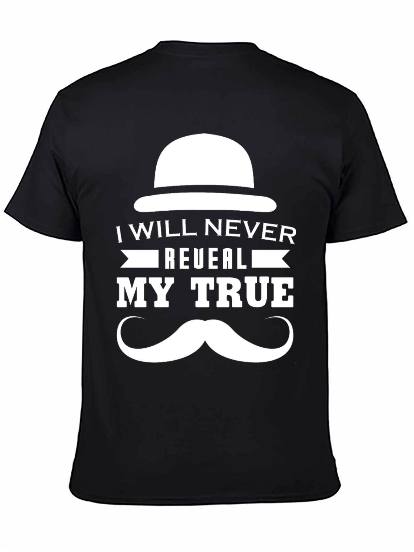 Black I Will Never Reveal My True Identity T-Shirt view 4