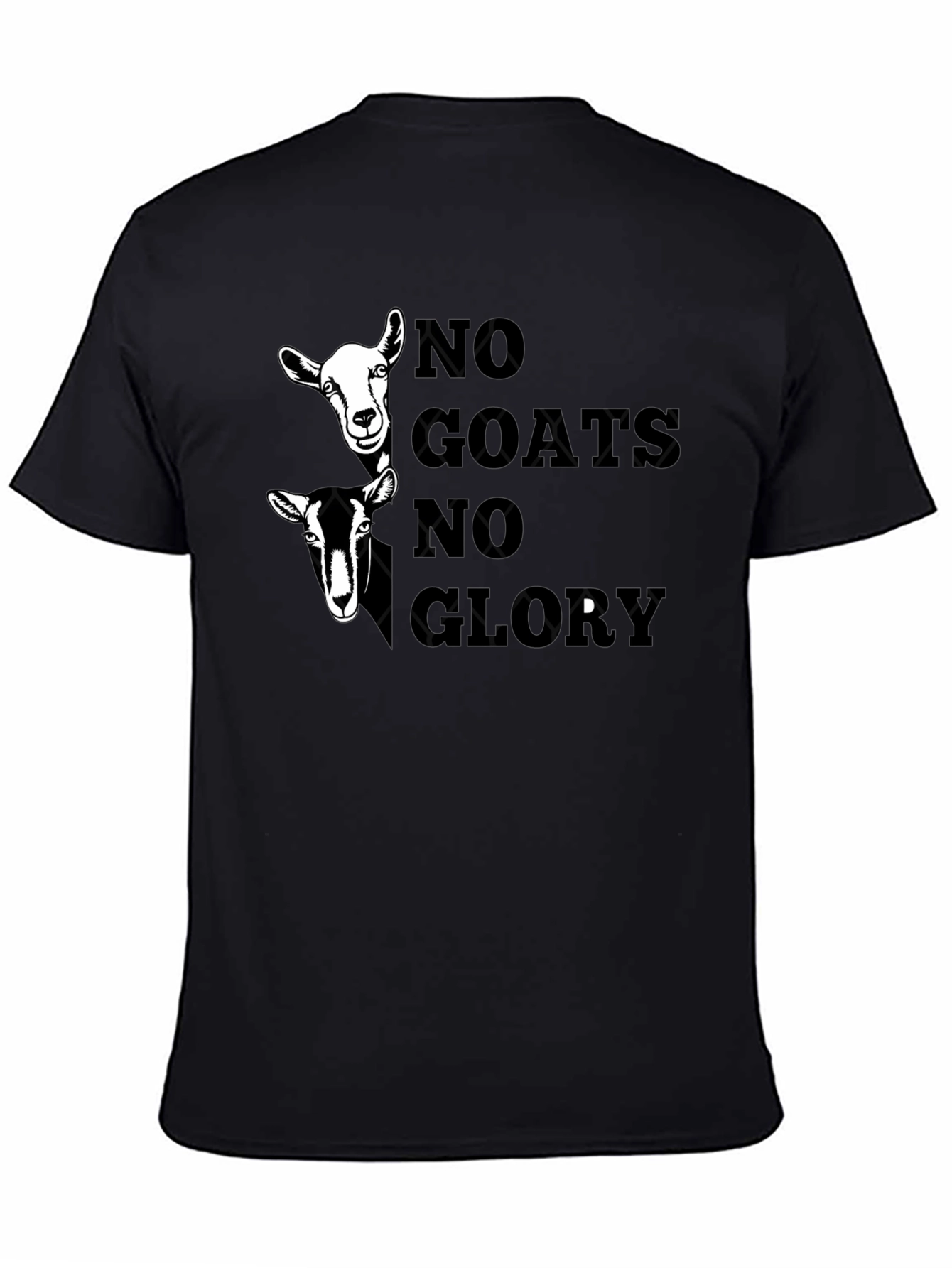 Black No Goats No Glory Graphic Tee - Black view 4