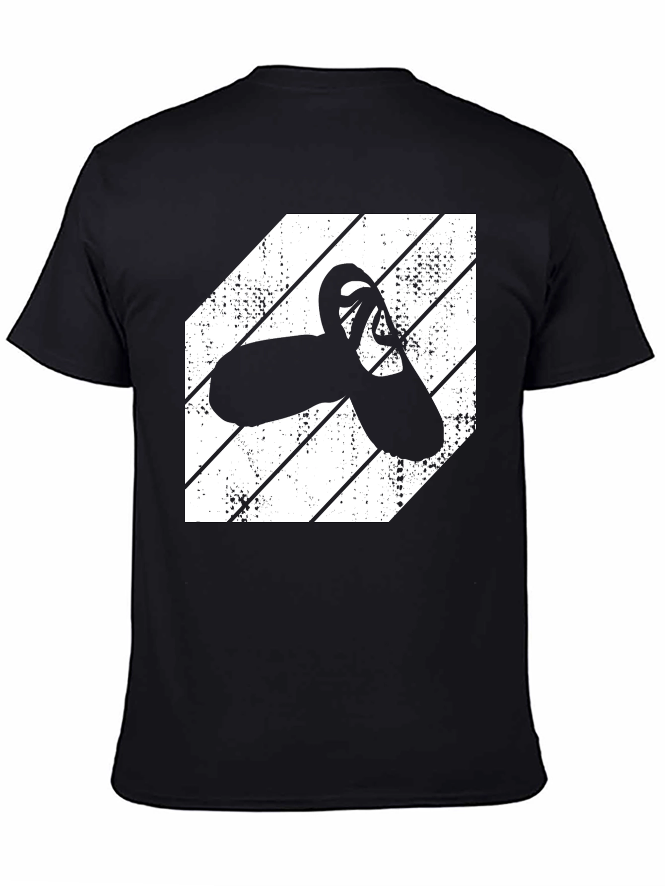 Black Ballet Shoes Graphic Tee - Black Cotton Shirt view 4