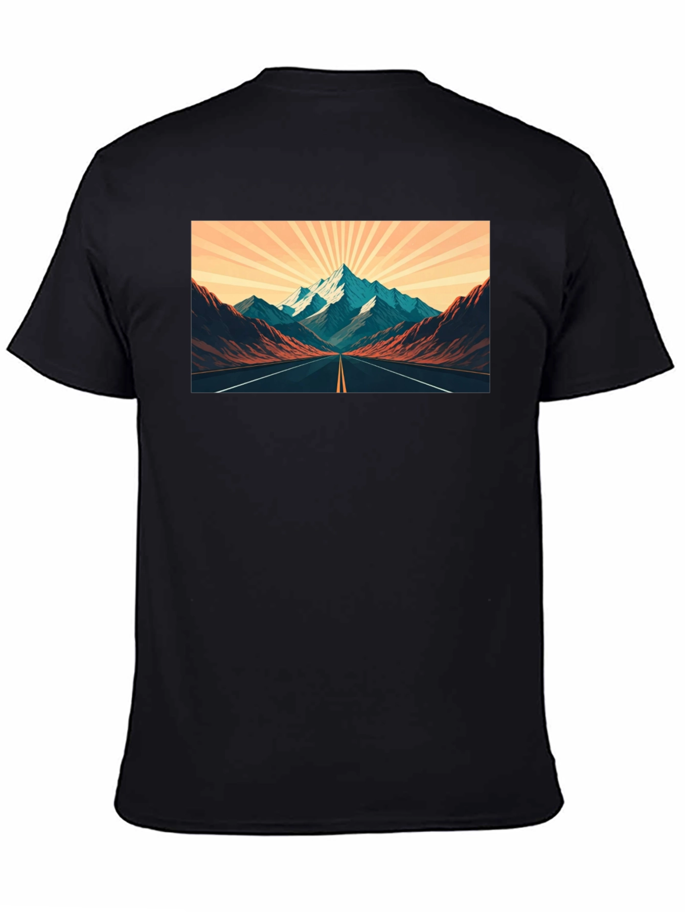 Black Mountain Road Trip Graphic Tee - Black view 4