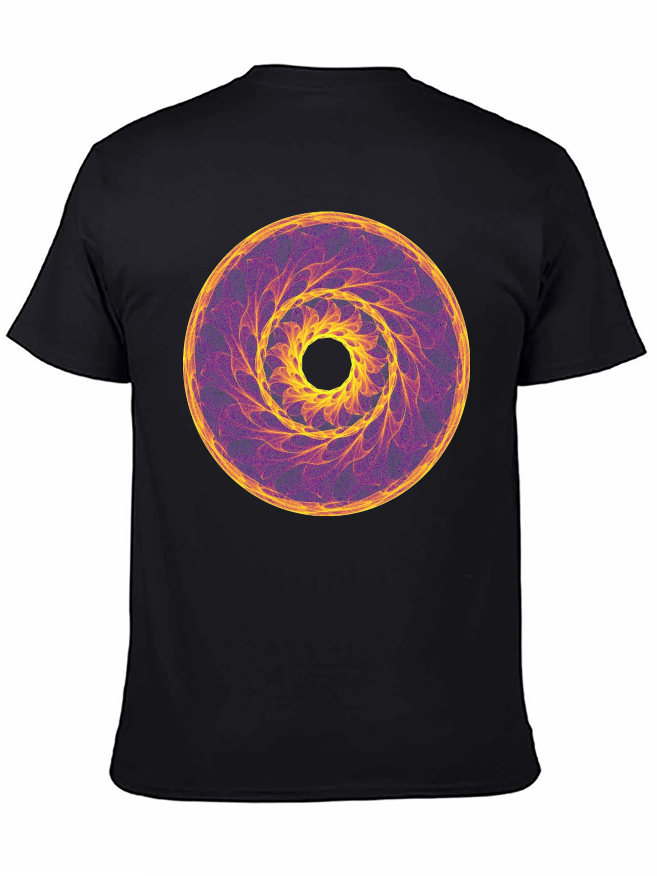 Black Abstract Circle Graphic Tee - Black view 4
