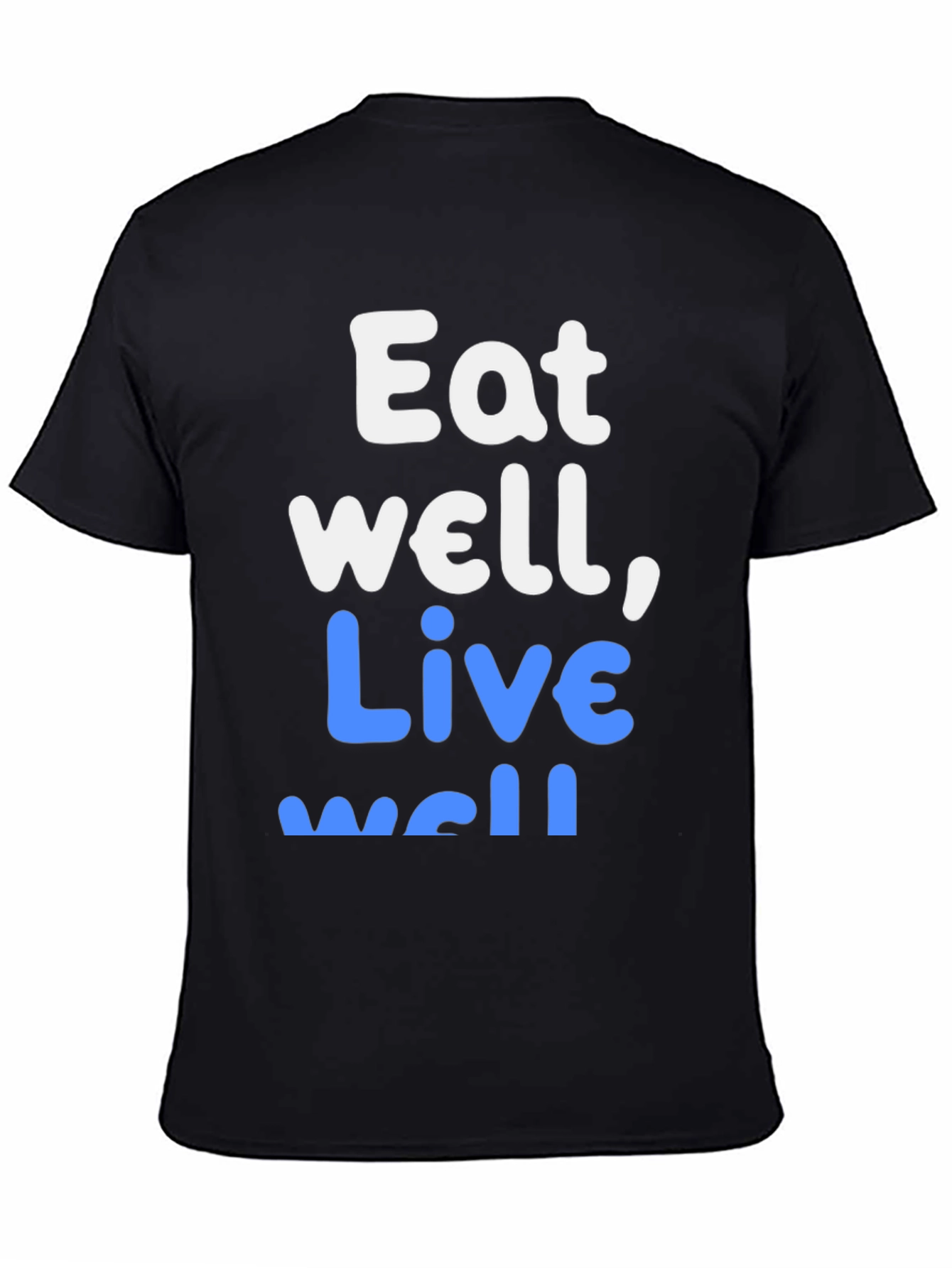 Black Eat Well, Live Well Graphic Tee - Unisex view 4
