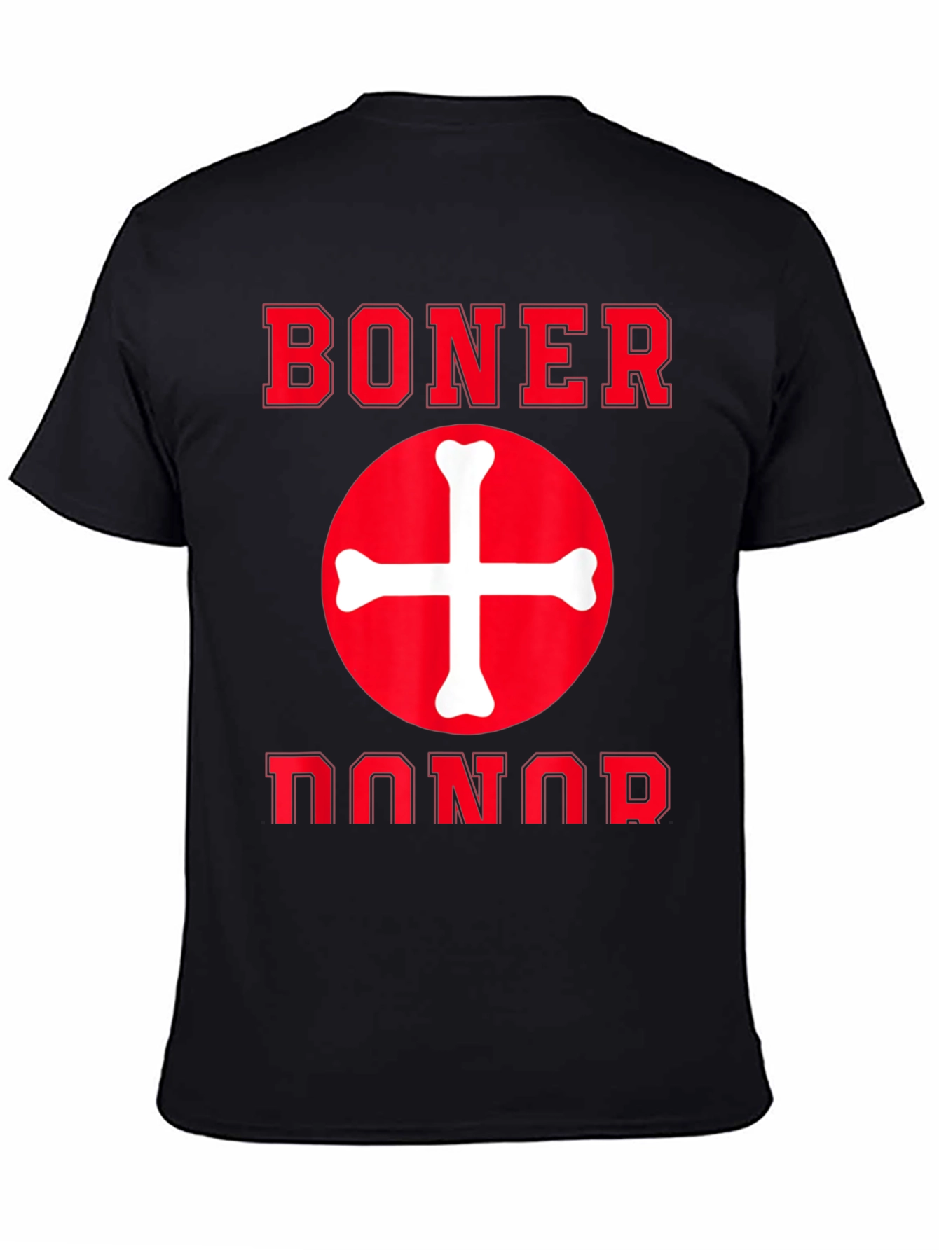 Black Humorous "Boner Donor" T-Shirt - Funny Graphic Tee view 4