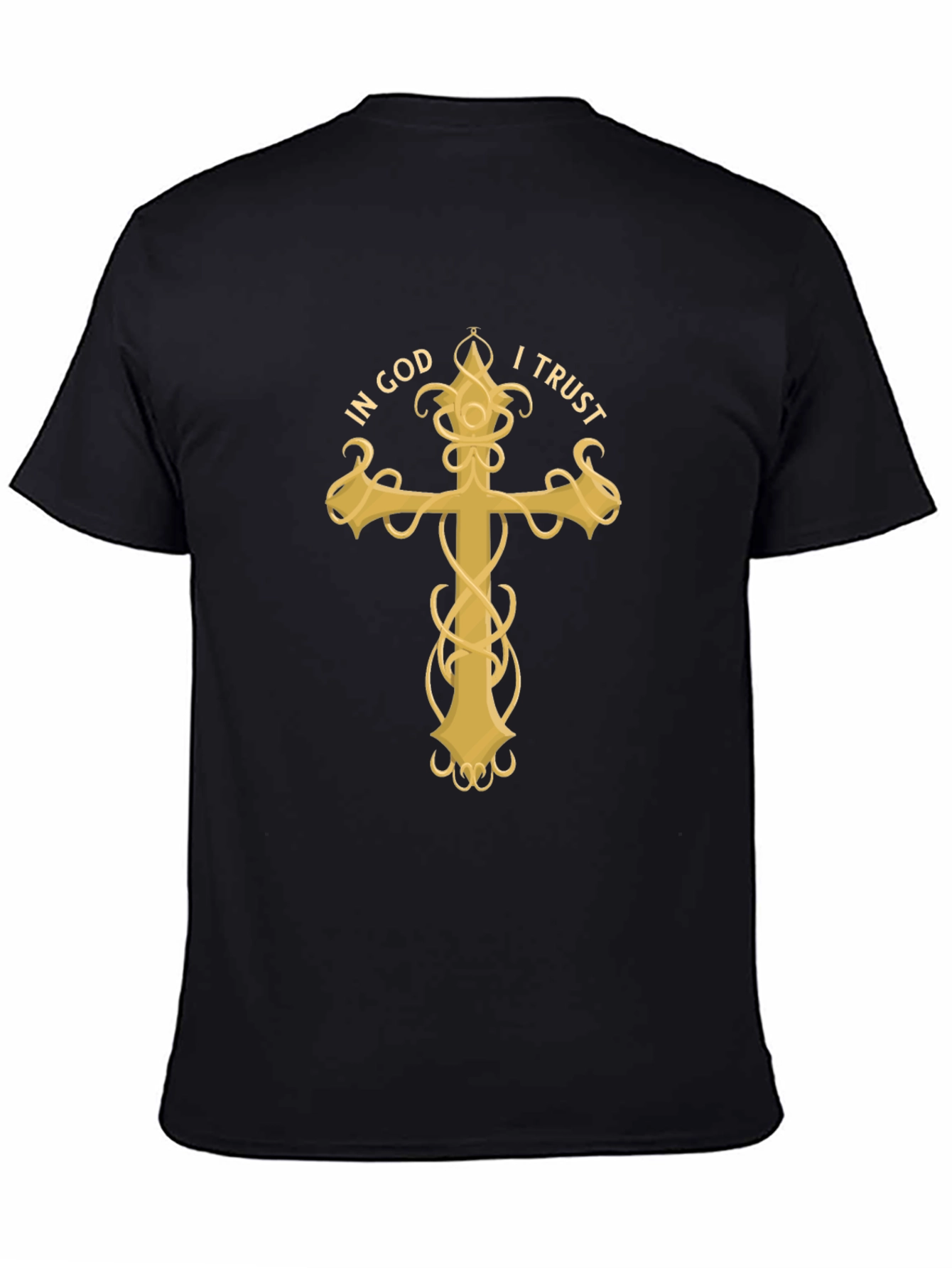 Black In God I Trust Black Graphic T-Shirt view 4
