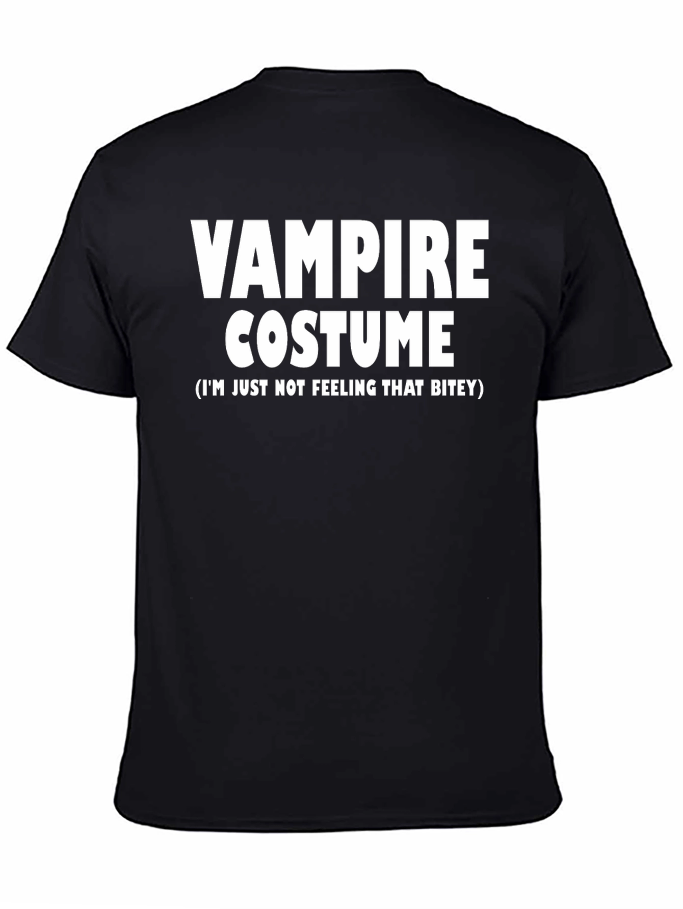 Black Vampire Costume Funny T-Shirt view 4