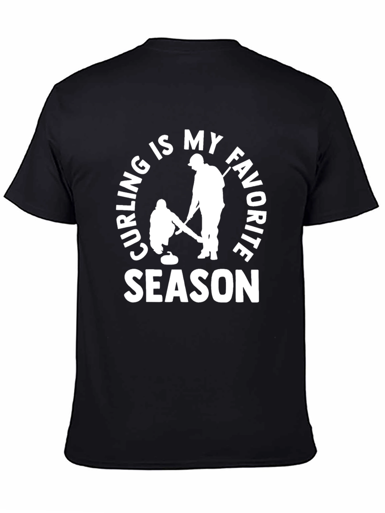 Black Curling is My Favorite Season T-Shirt view 4