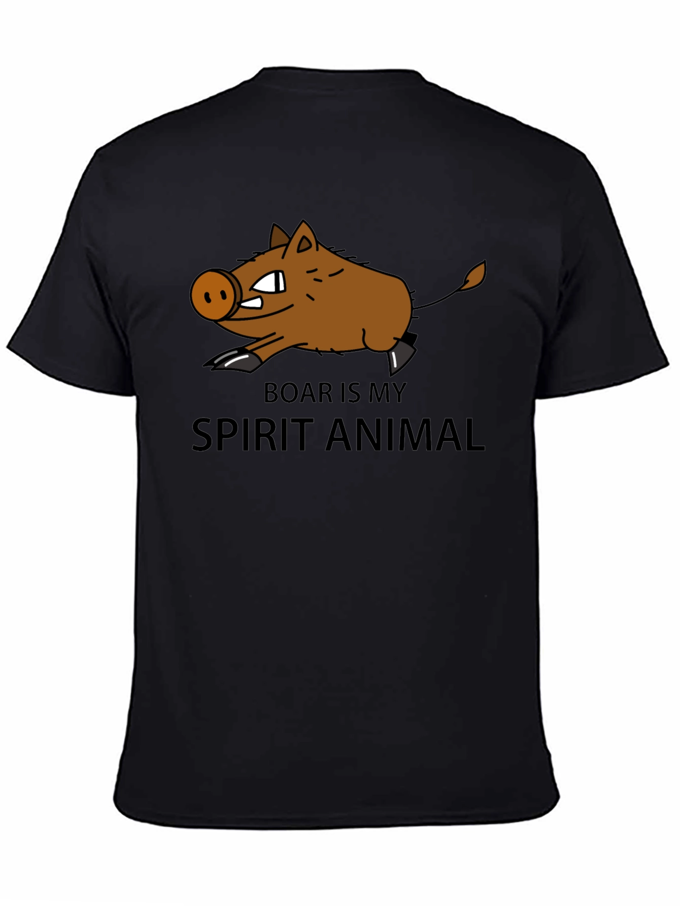 Black Boar Is My Spirit Animal Graphic T-Shirt view 4