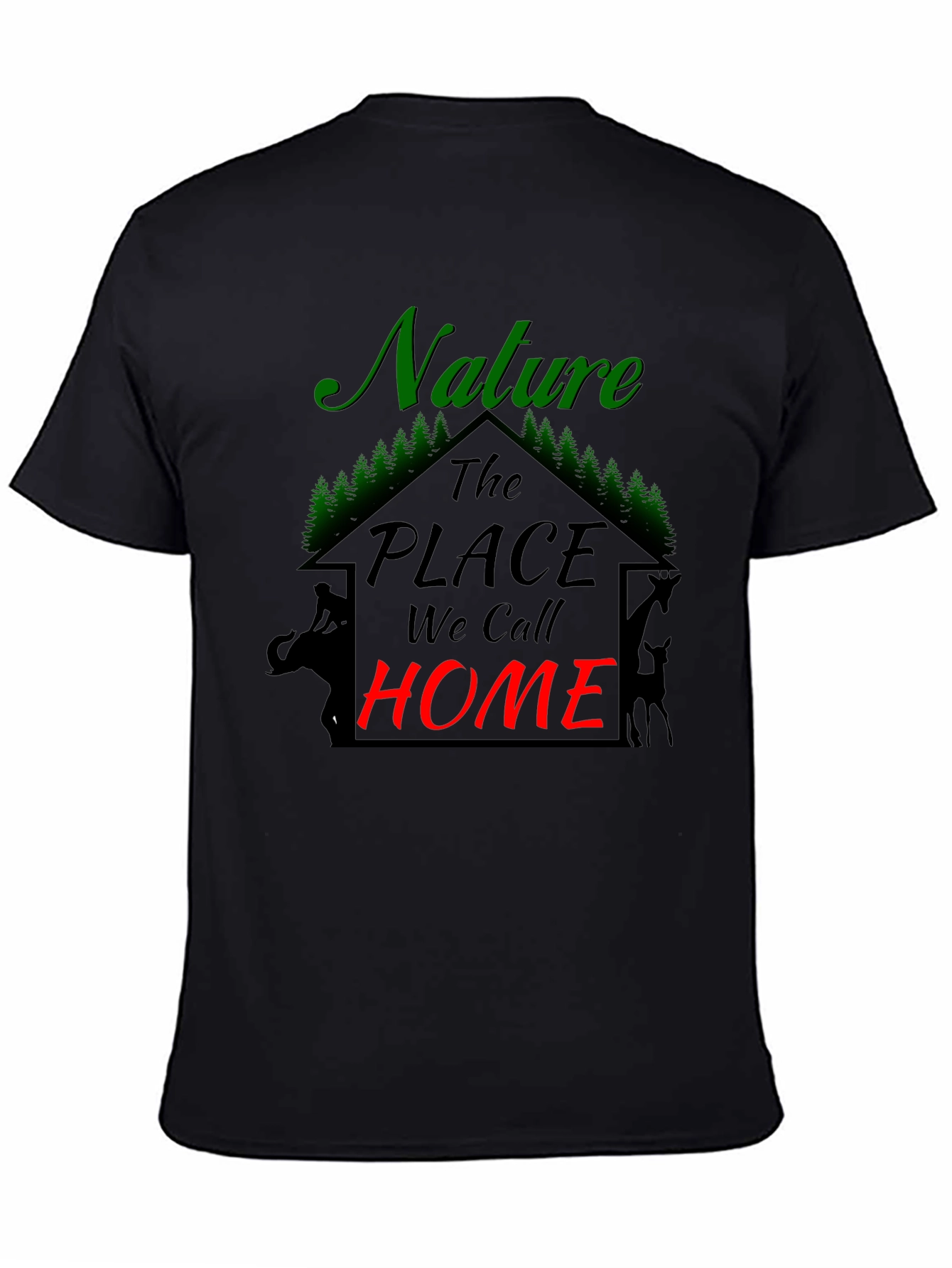 Black Nature Is Home Black Tee view 4