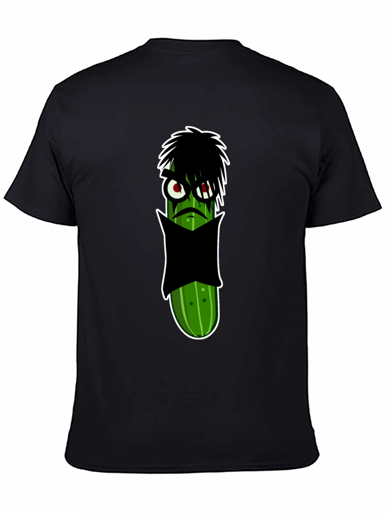 Black Emo Pickle Graphic Tee - Unique & Fun Design view 4