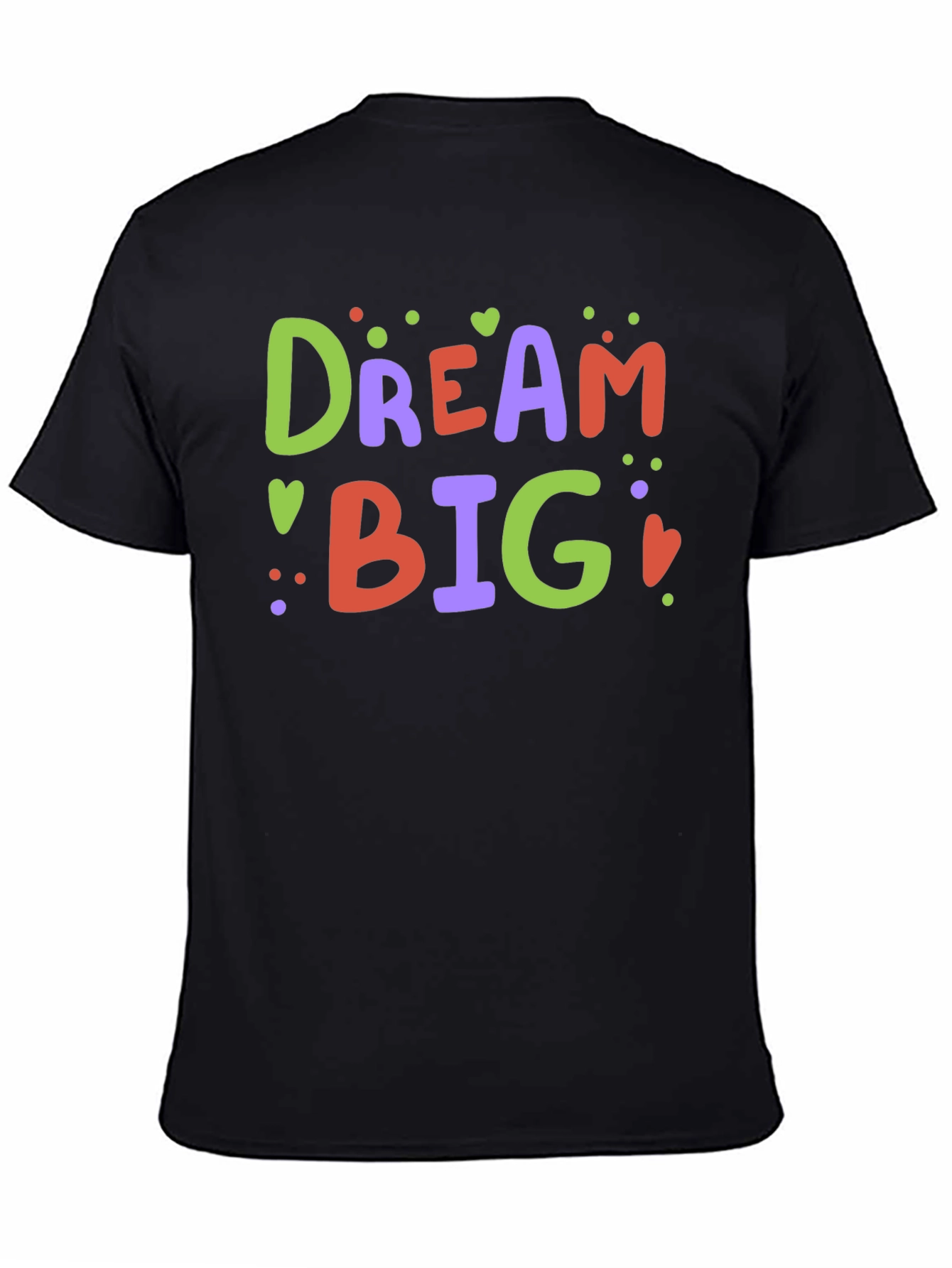 Black Dream Big Graphic Tee - Motivational T-Shirt view 4