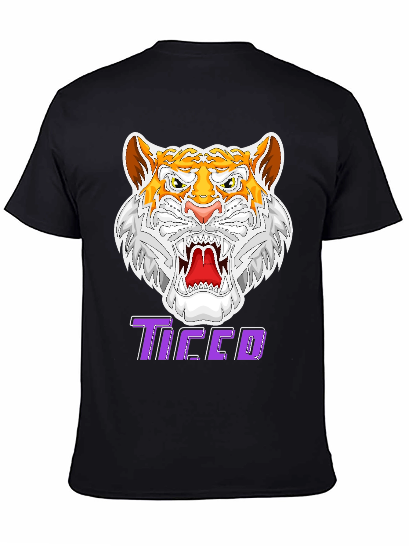 Black Fierce Tiger Graphic Tee - Bold Style view 4