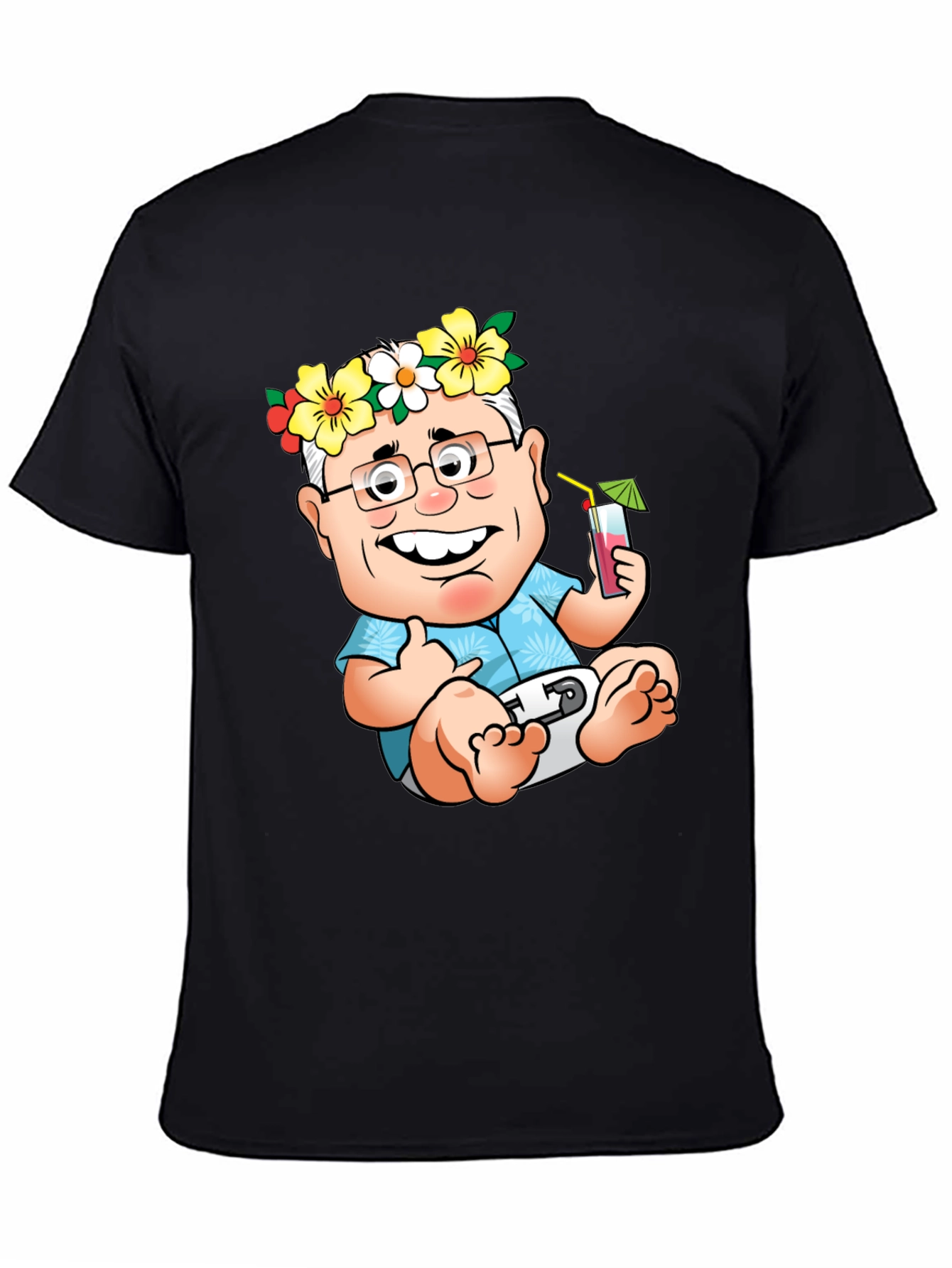 Black Funny Baby Cartoon T-Shirt  view 4