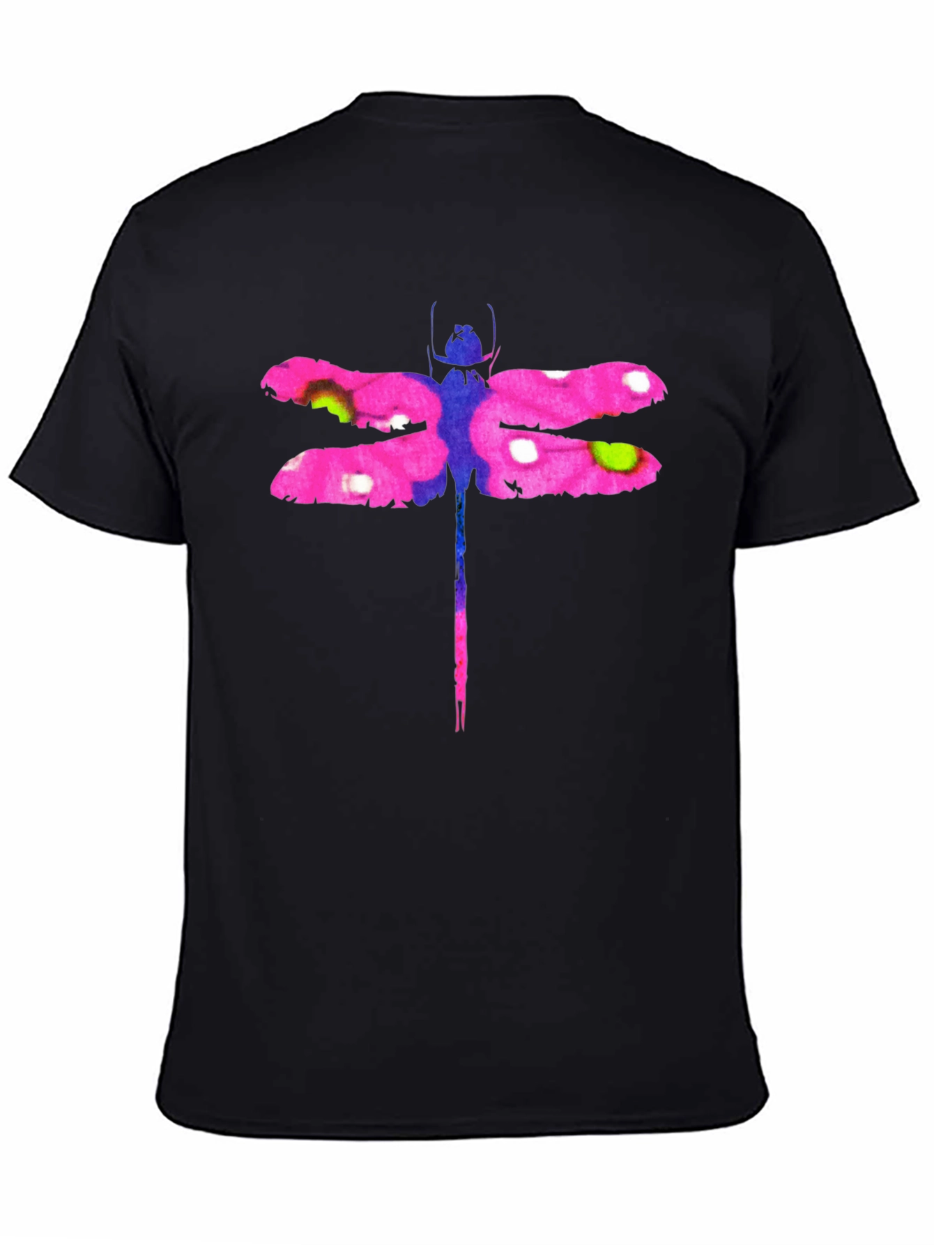 Black Dragonfly Graphic Tee - Stylish Men's Black T-Shirt view 4
