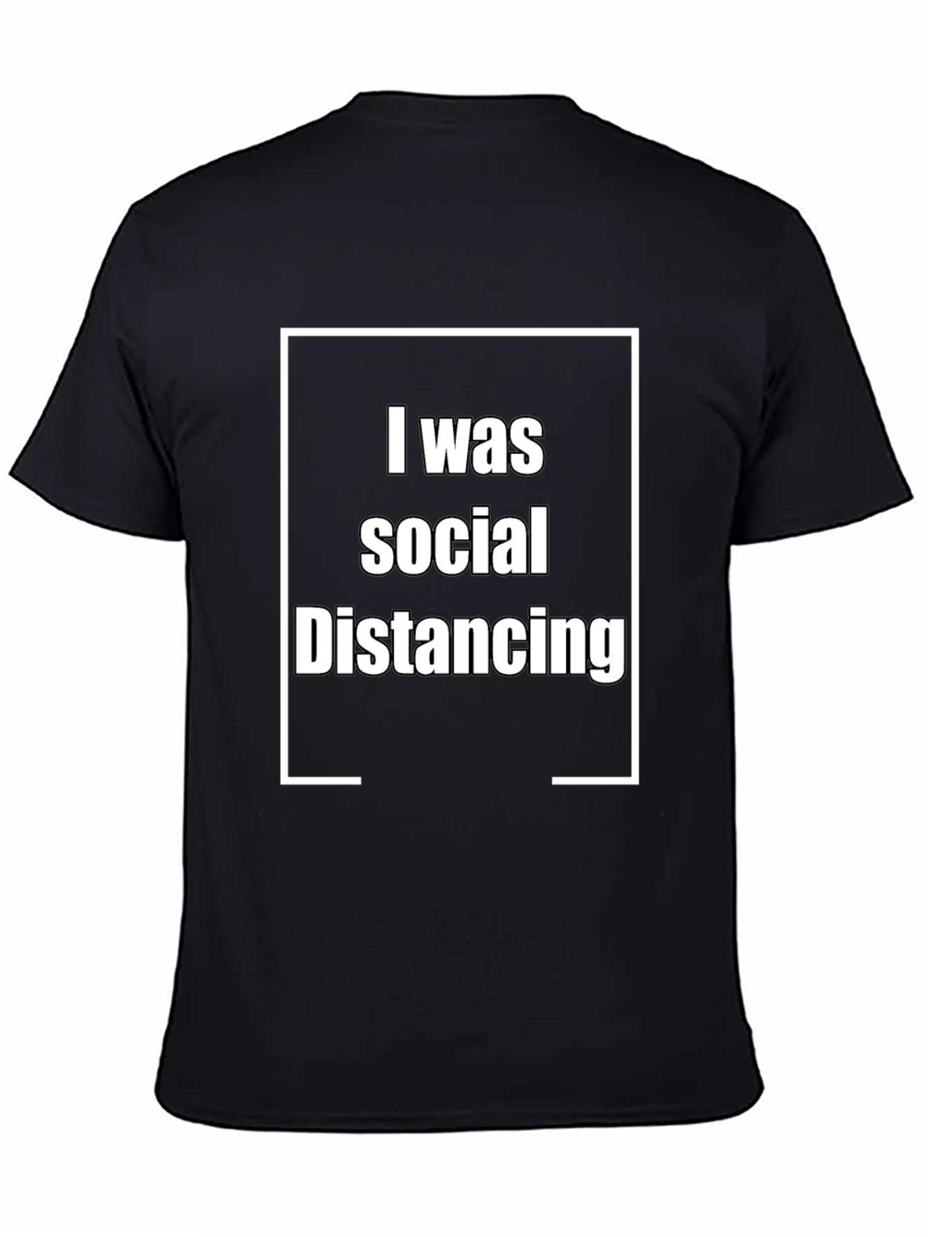 Black Social Distancing Graphic Tee - Black view 4