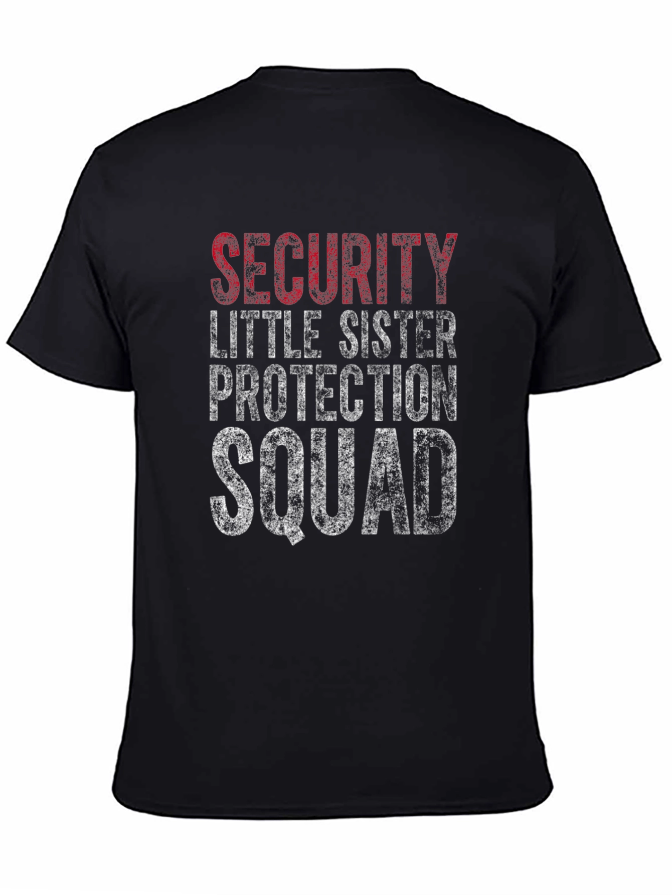 Black Security Little Sister Squad Tee view 4