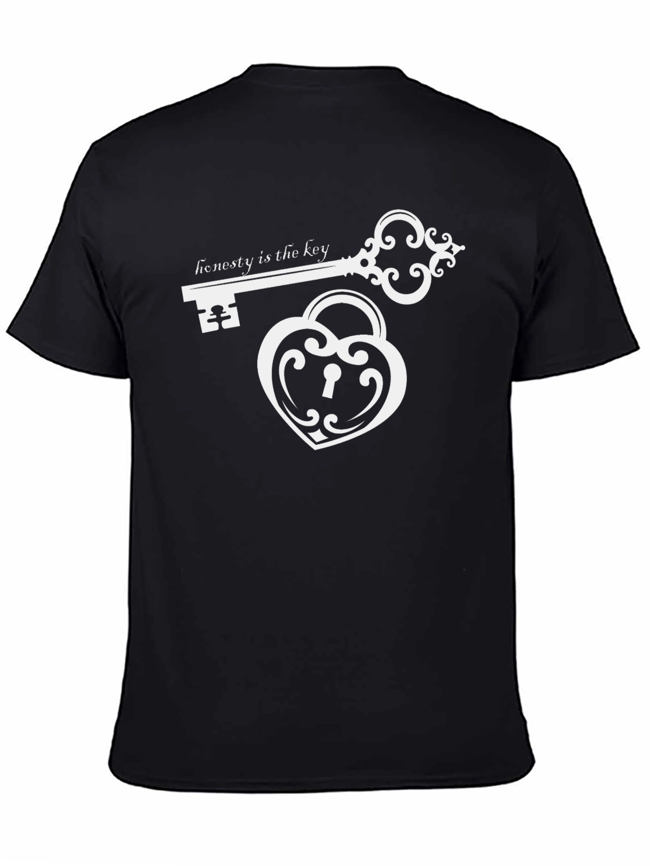 Black Honesty is the Key Graphic T-Shirt view 4