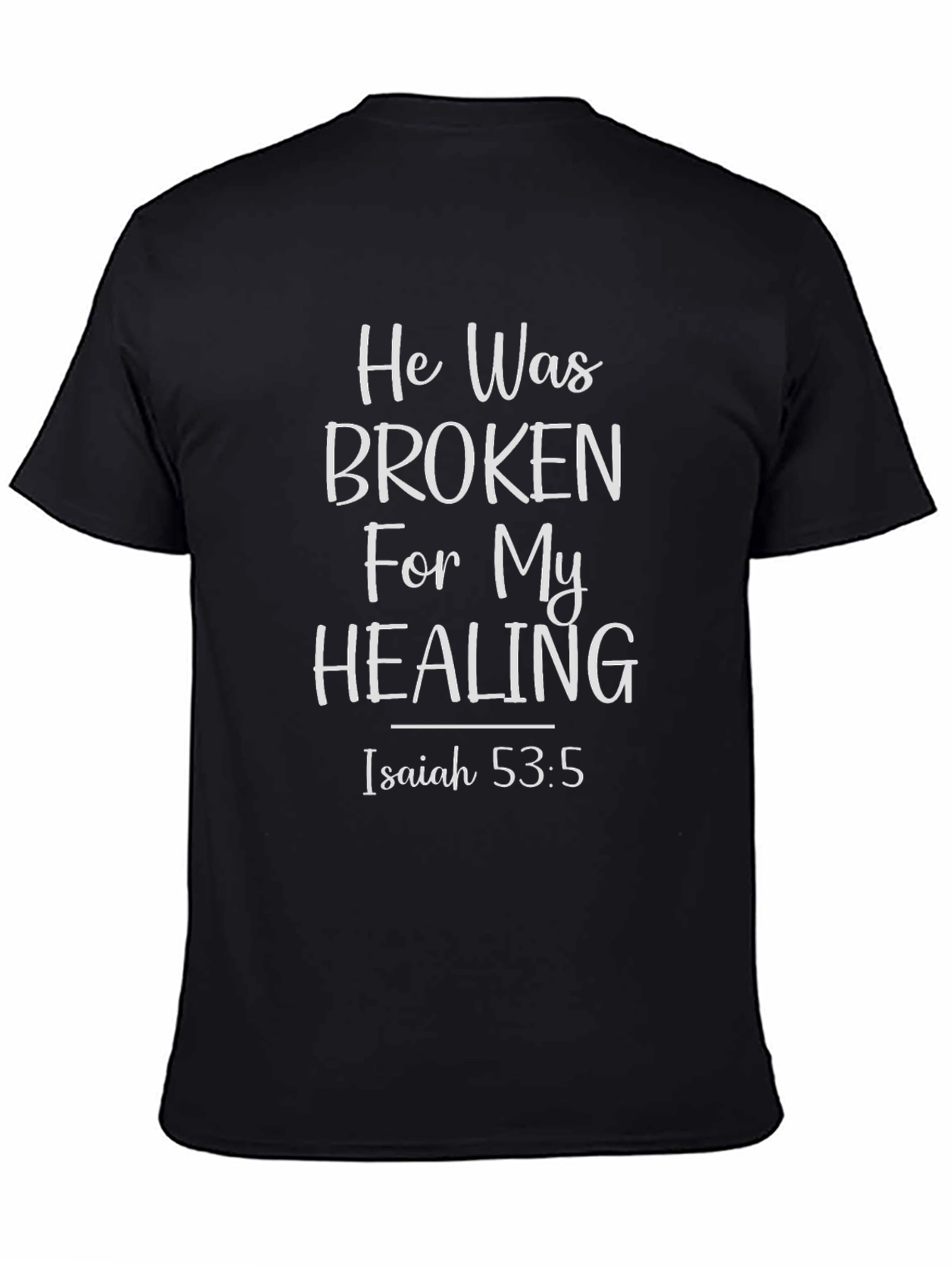 Black Broken For My Healing Black T-Shirt view 4