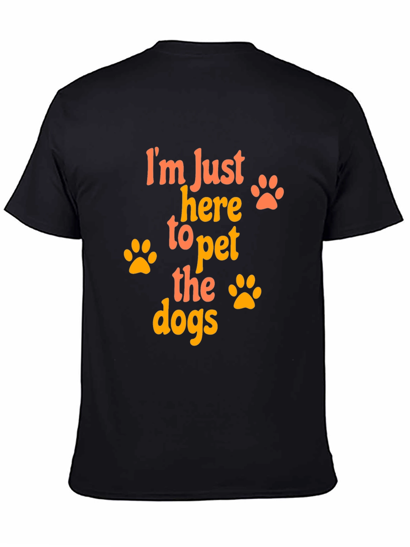 Black Pet the Dogs Graphic T-Shirt view 4