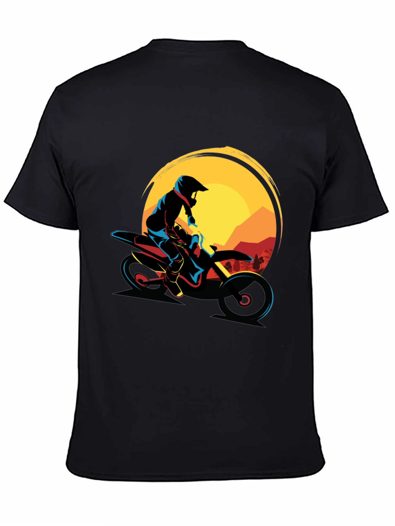 Black Motocross Graphic Tee - Adventure Ride view 4